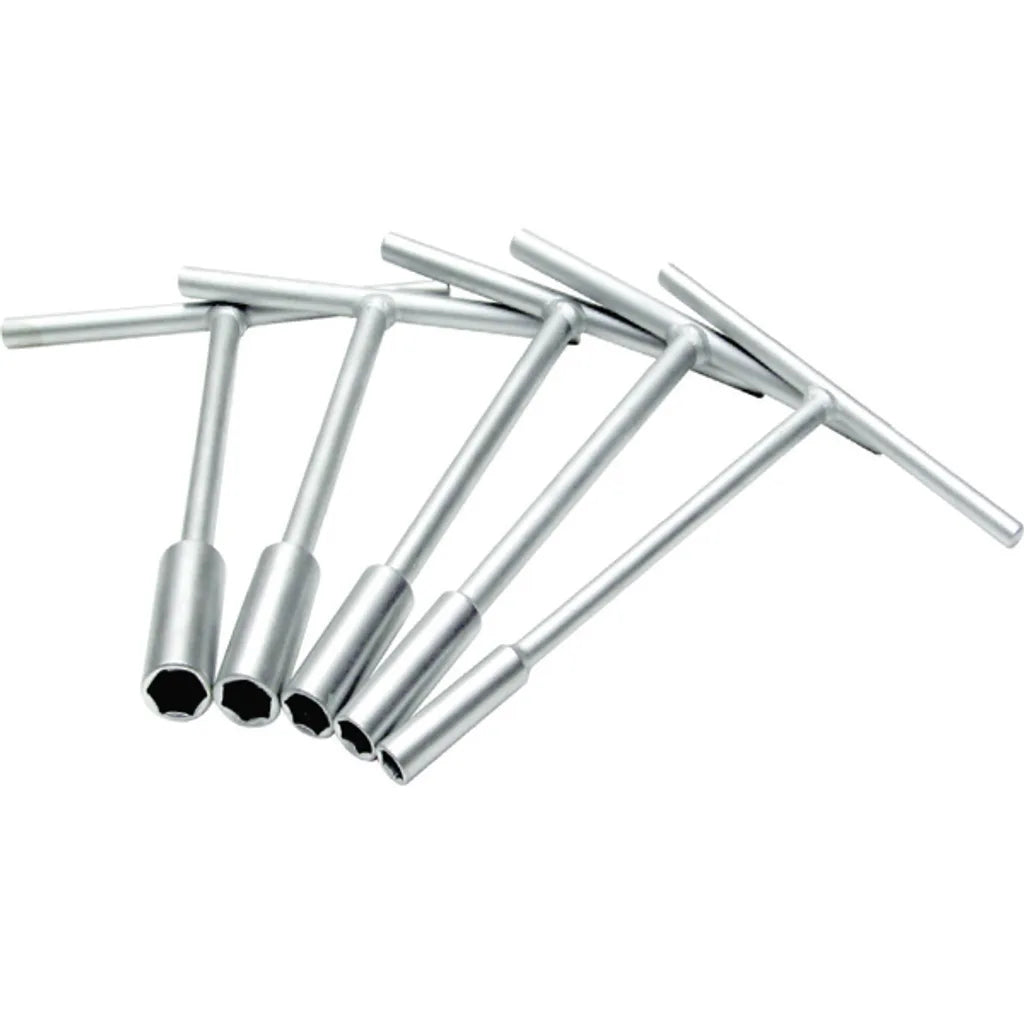 Mini-Pro T-handle Socket Set including sizes 8, 10, 12, 14mm on white background