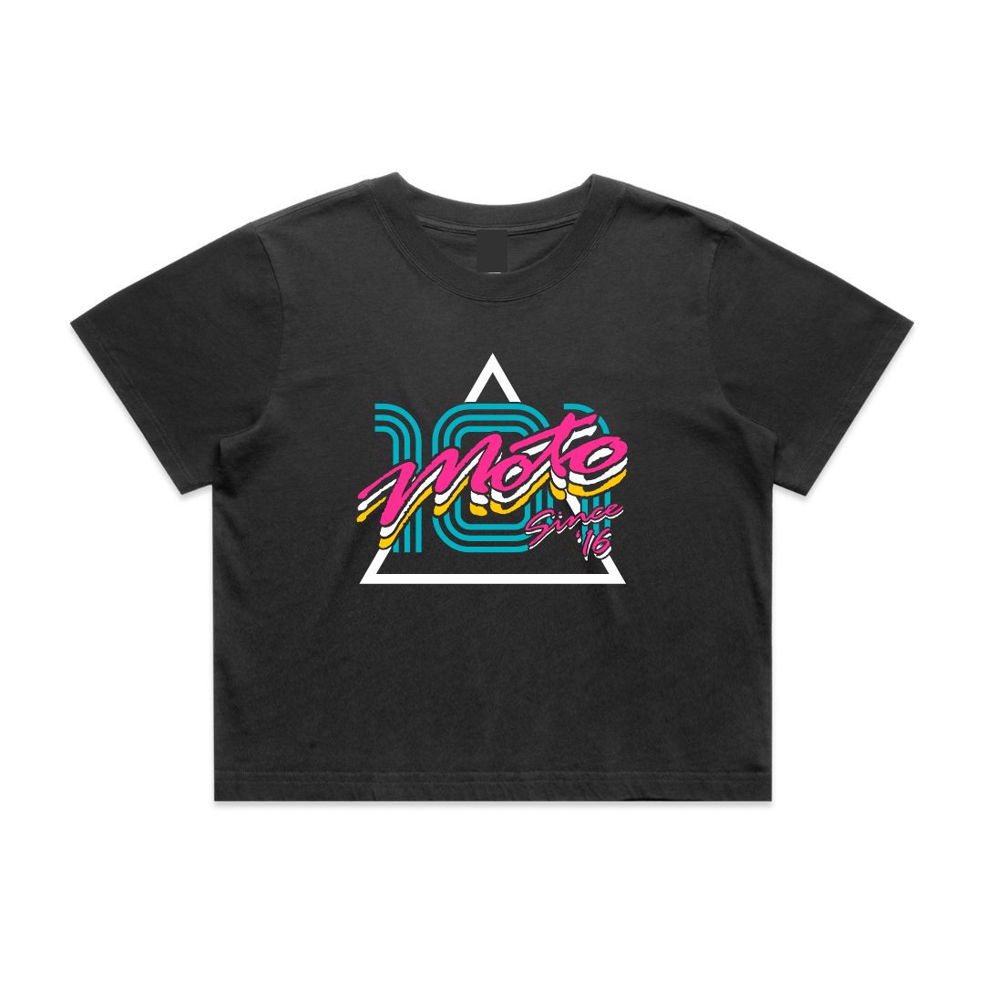 Retro Womens Heavy Faded Crop Tee