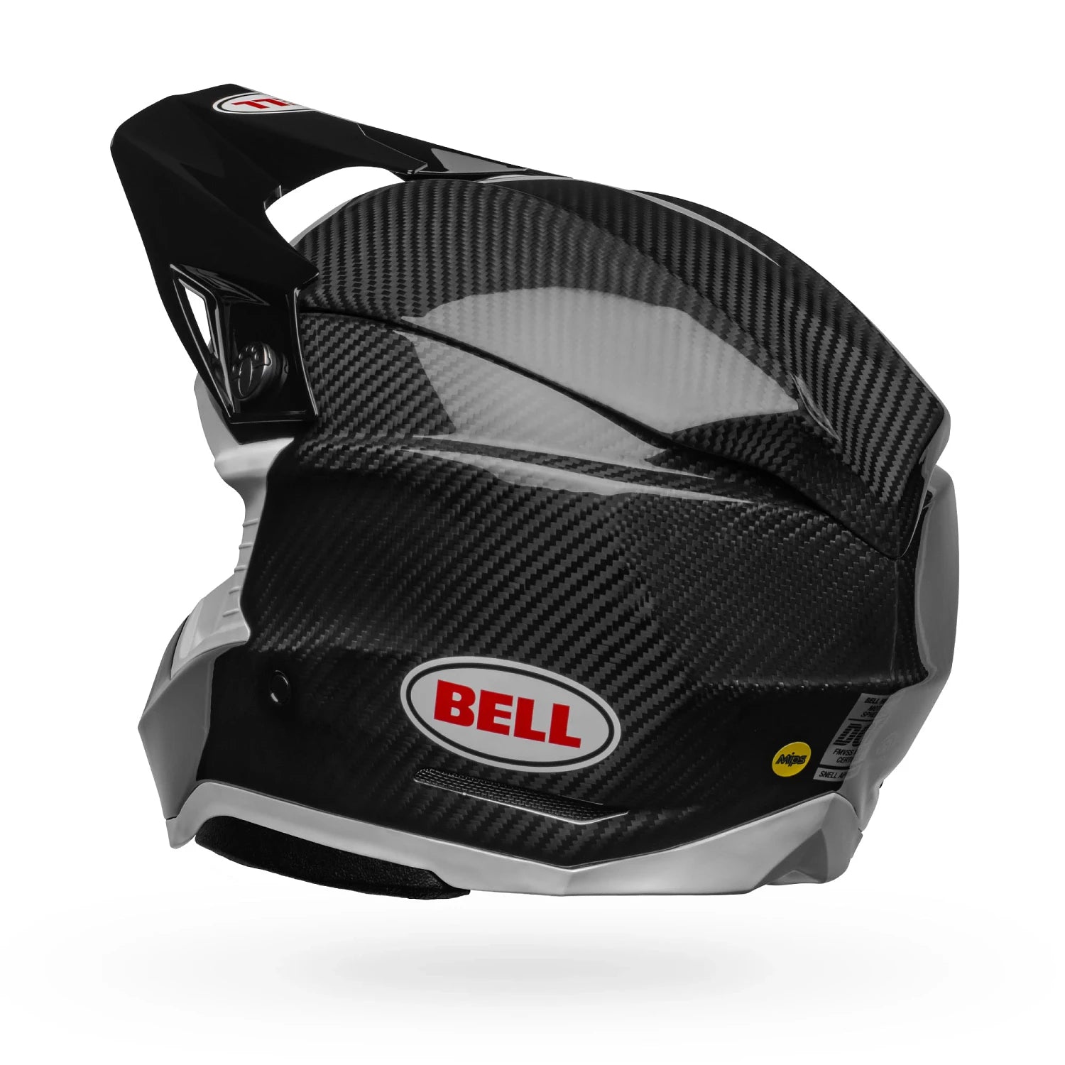 Bell MX Moto-10 Spherical Mips Adult Helmet (Gloss Black Carbon/White)