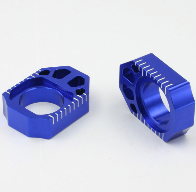 Axle Blocks YZ 125/250 02-22, WRF 04-20 - Blue