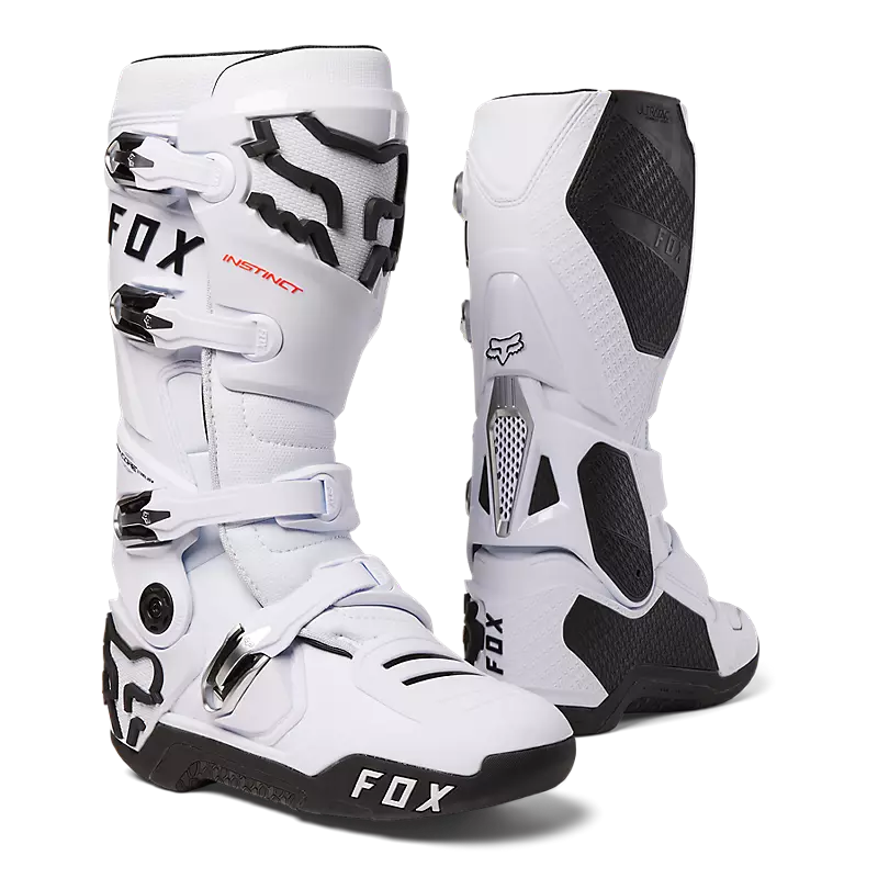 White Instinct Boots on a white background