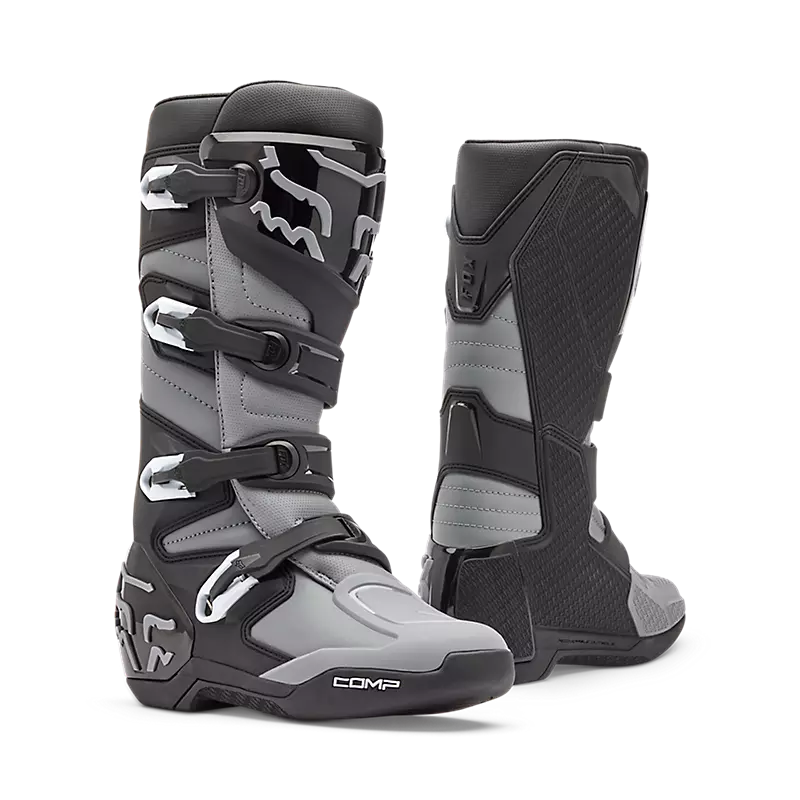 Fox Comp Core Motocross Boots - Black/Grey