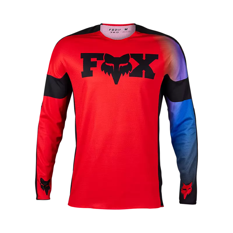 360 Streak Jersey in Flo Red on model showcasing front design and fit