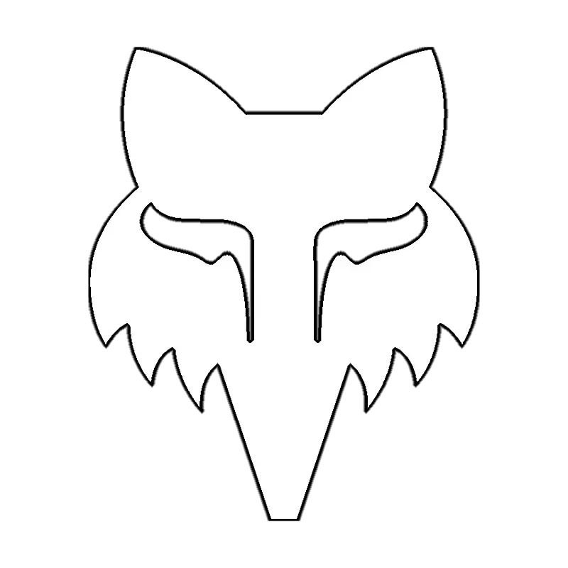 FOX HEAD 4" - DIE CUT VINYL - WHITE