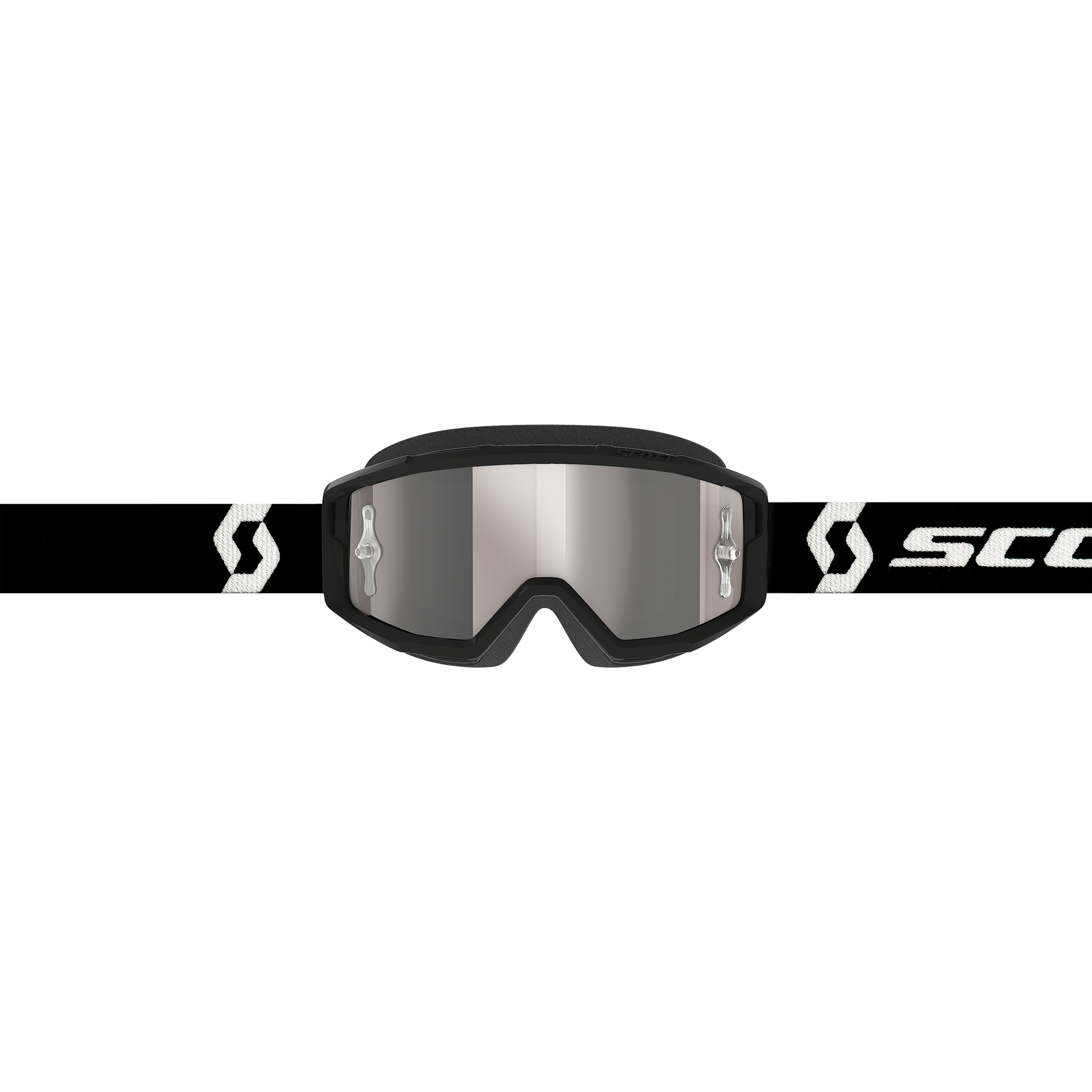 Scott Primal Chrome Goggle (Black / White) Silver Chrome Works Lens