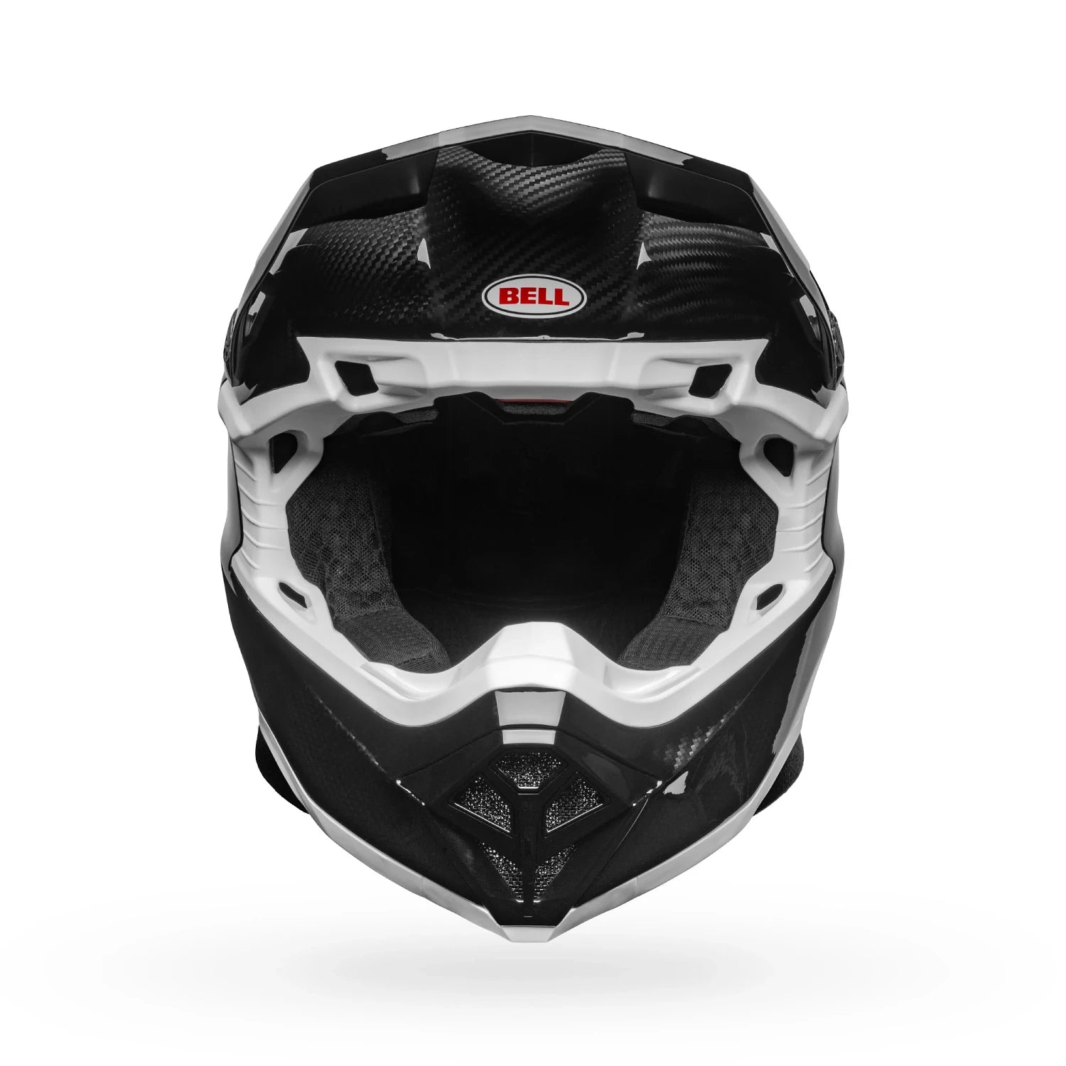 Bell MX Moto-10 Spherical Mips Adult Helmet (Gloss Black Carbon/White)