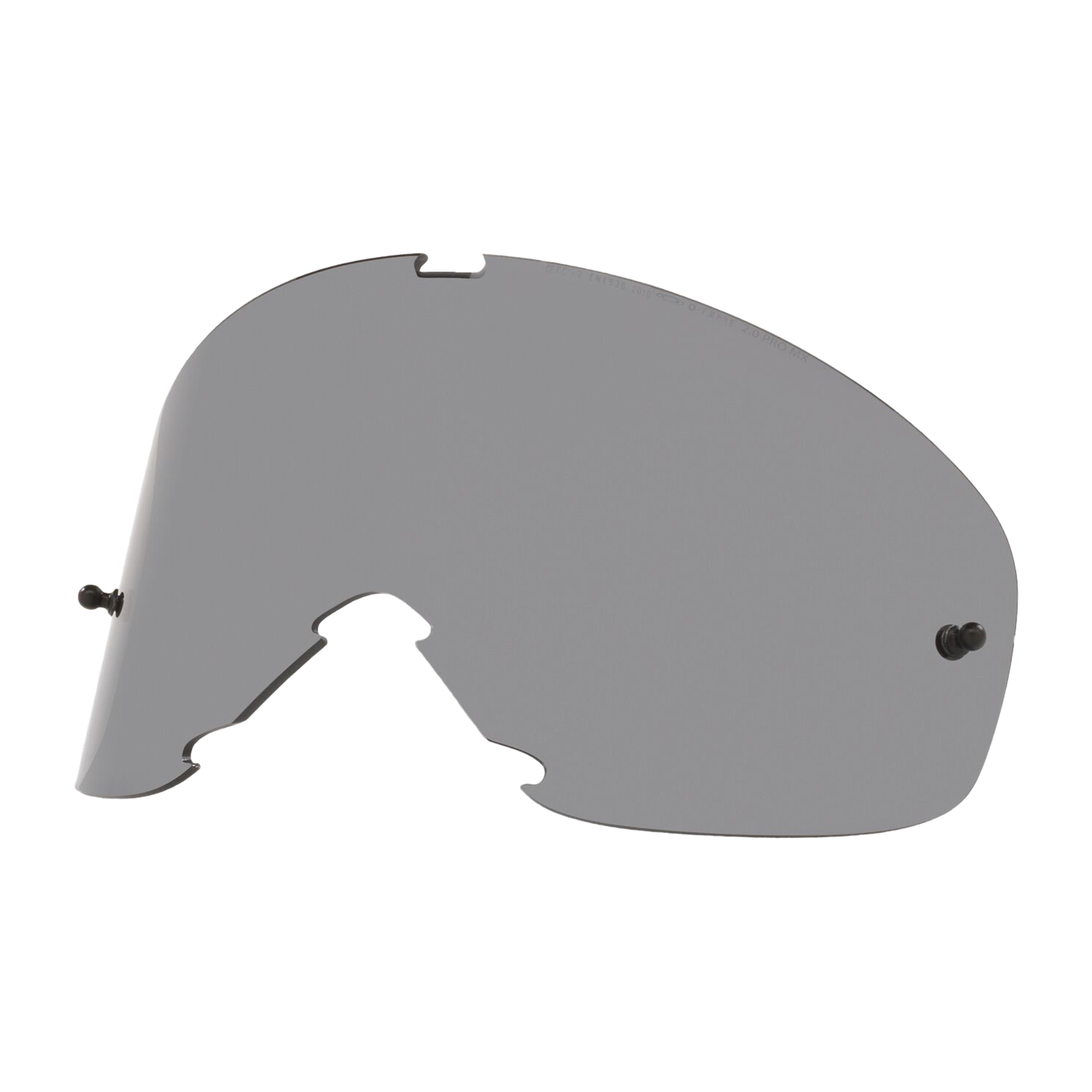 Oakley O-Frame 2.0 Pro XS Dark Grey MX Replacement Lens replacement goggle lens, front view