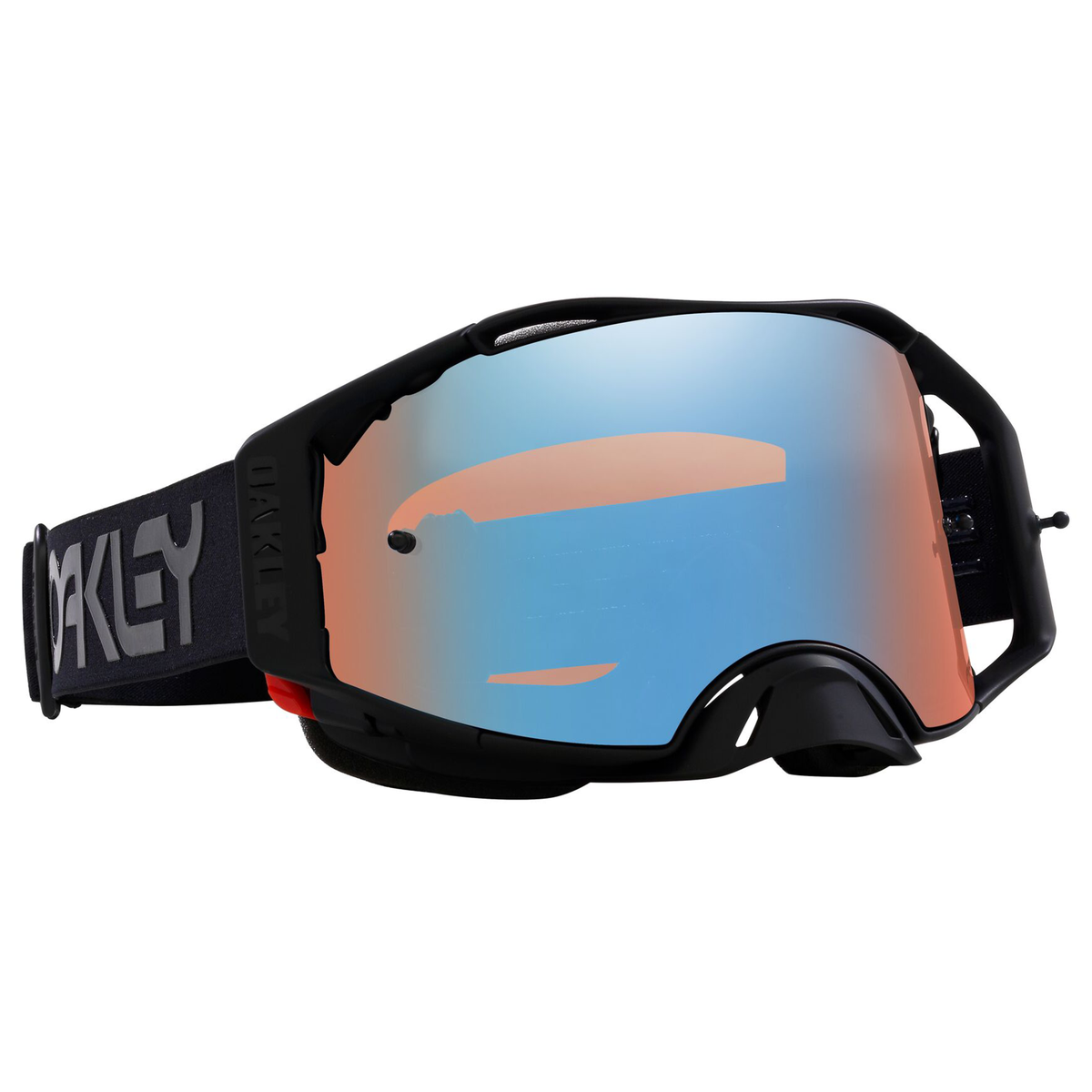 Oakley Airbrake MX Blackout Collection B1B Blackout w/Prizm MX Sapphire motocross goggle, front view