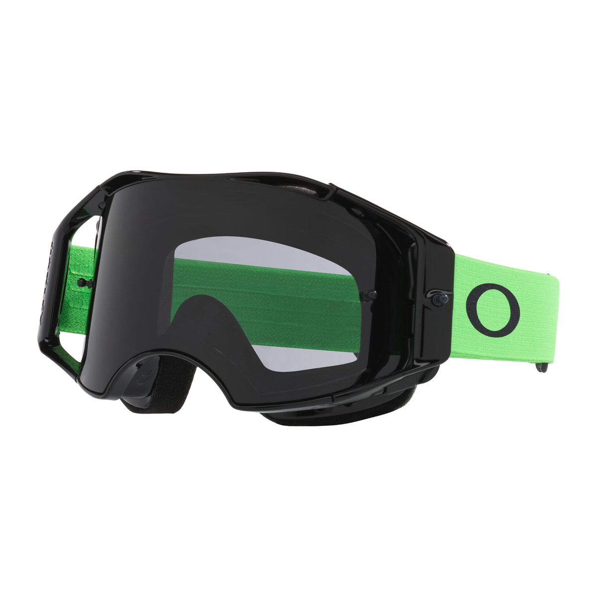 Oakley Airbrake Lite Moto Green w/Dark Grey motocross goggle, front view