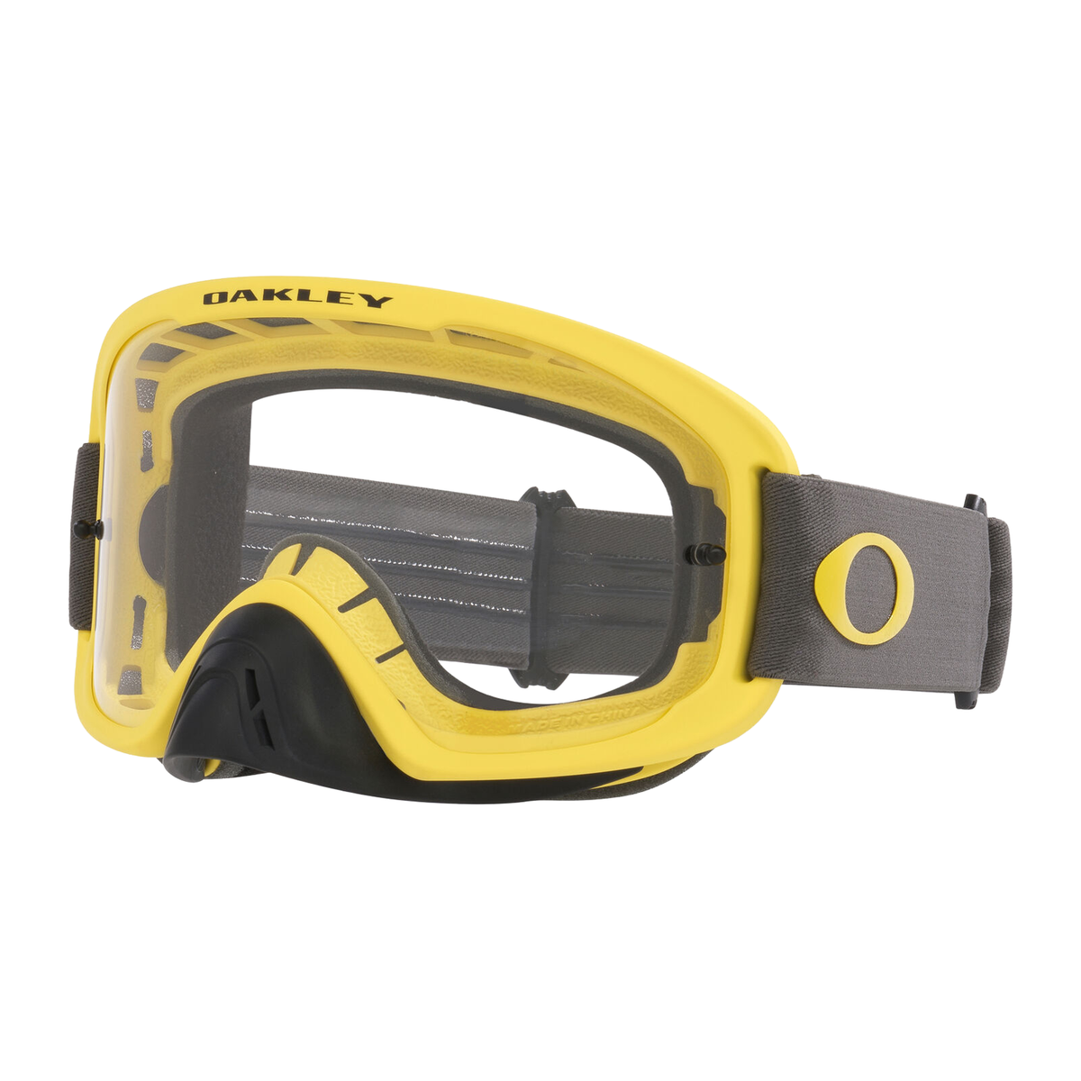 Oakley O Frame 2.0 Pro MX Moto Yellow w/Clear motocross goggle, front view