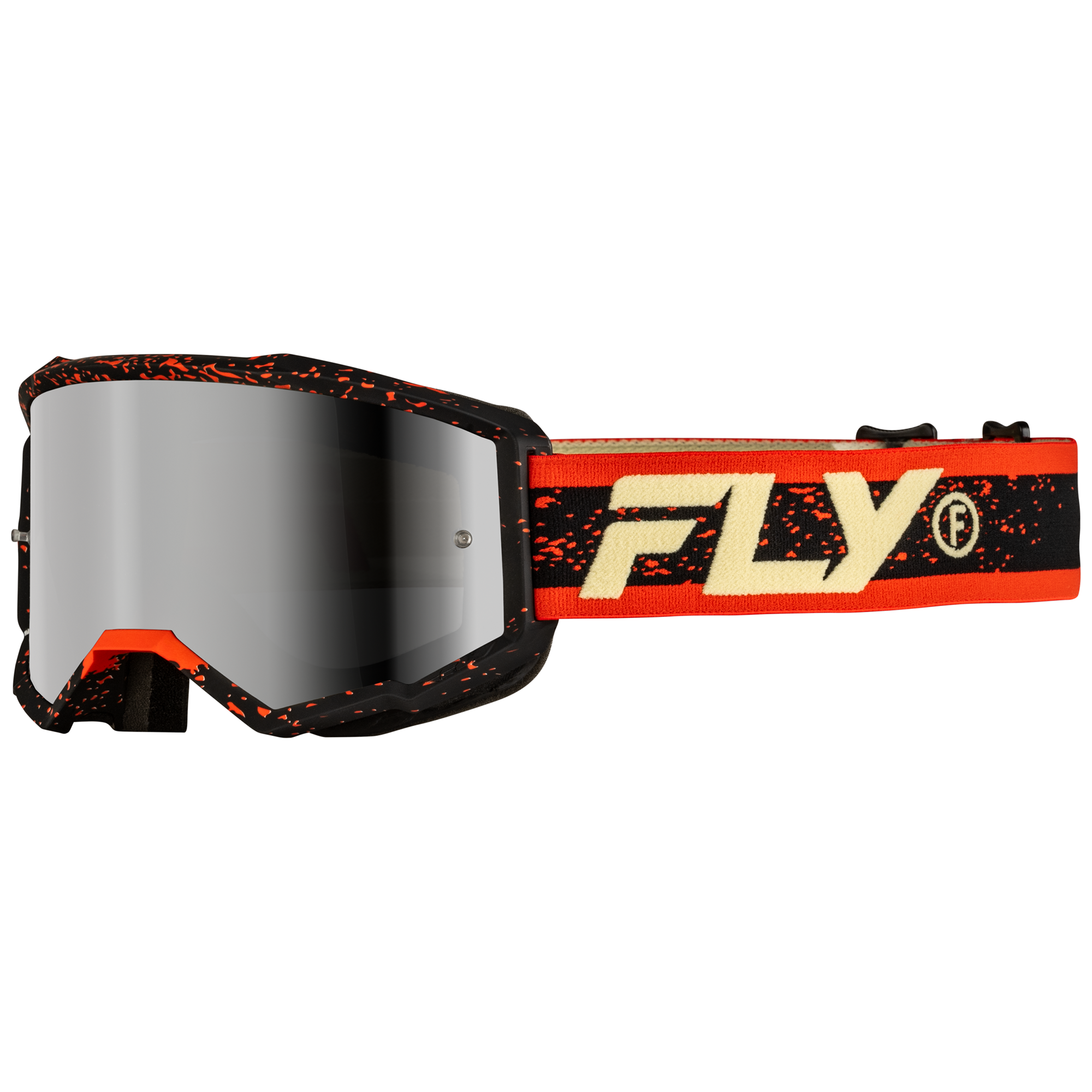 Zone Goggle - Black/Red/Cream/Silver Mirror Lens