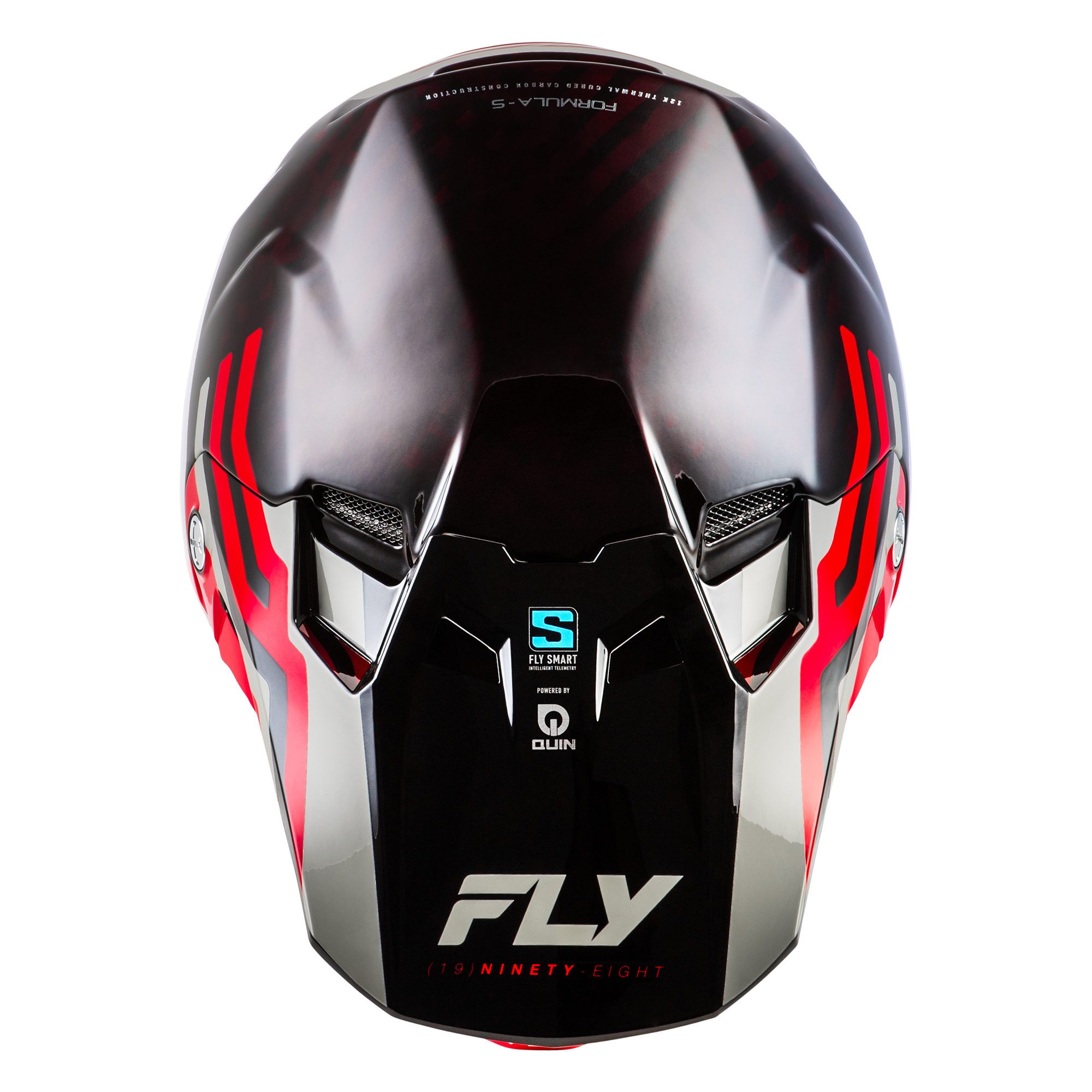 Formula S Byte Carbon Helmet - Carbon/Red/Grey