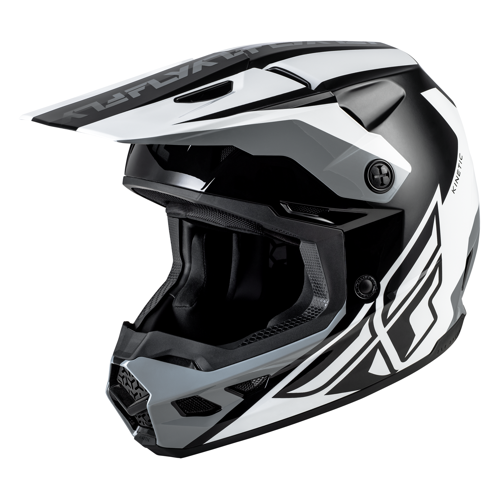Kinetic Crest Helmet - Black/White/Grey