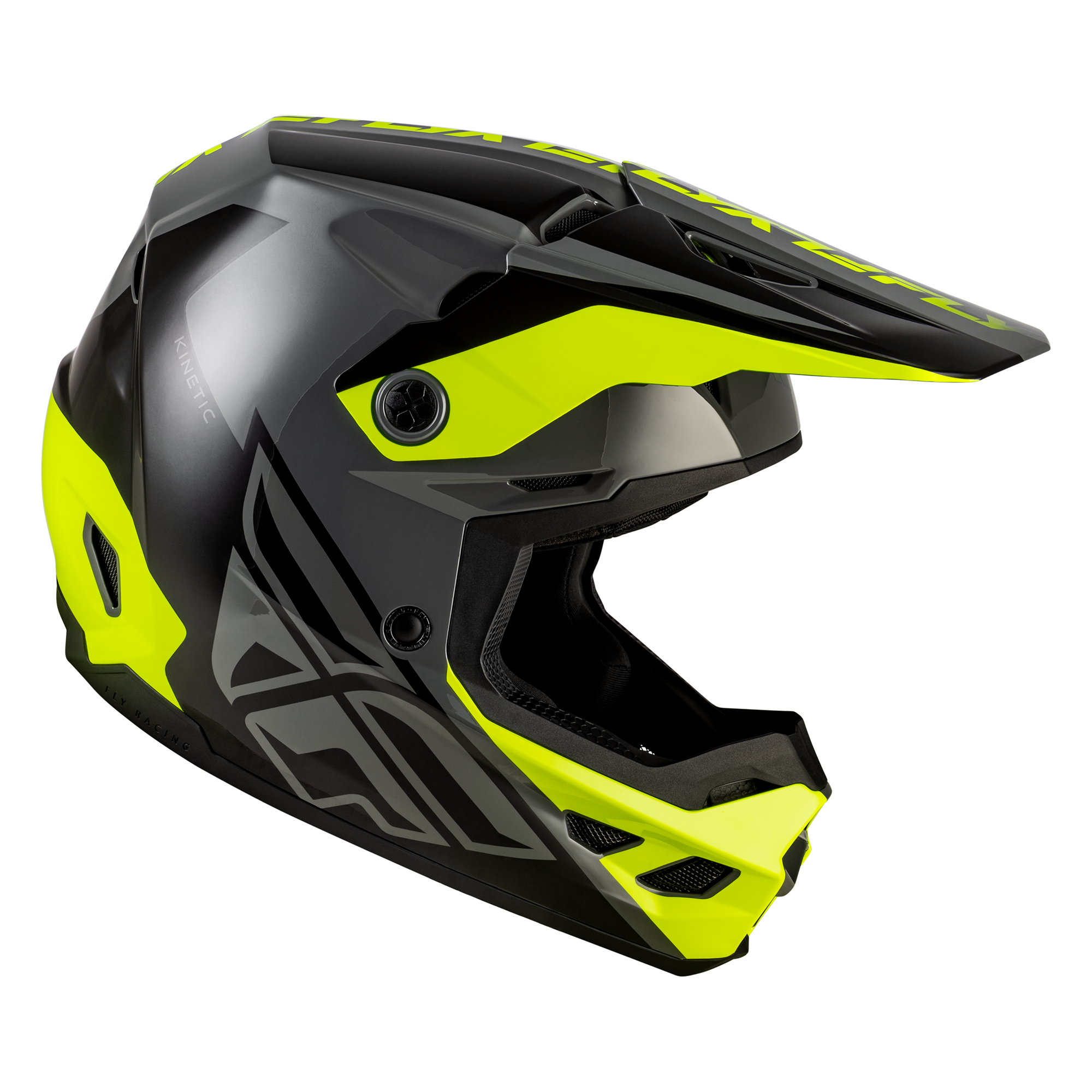 Kinetic Crest Helmet - Grey/Black/Hi-Viz