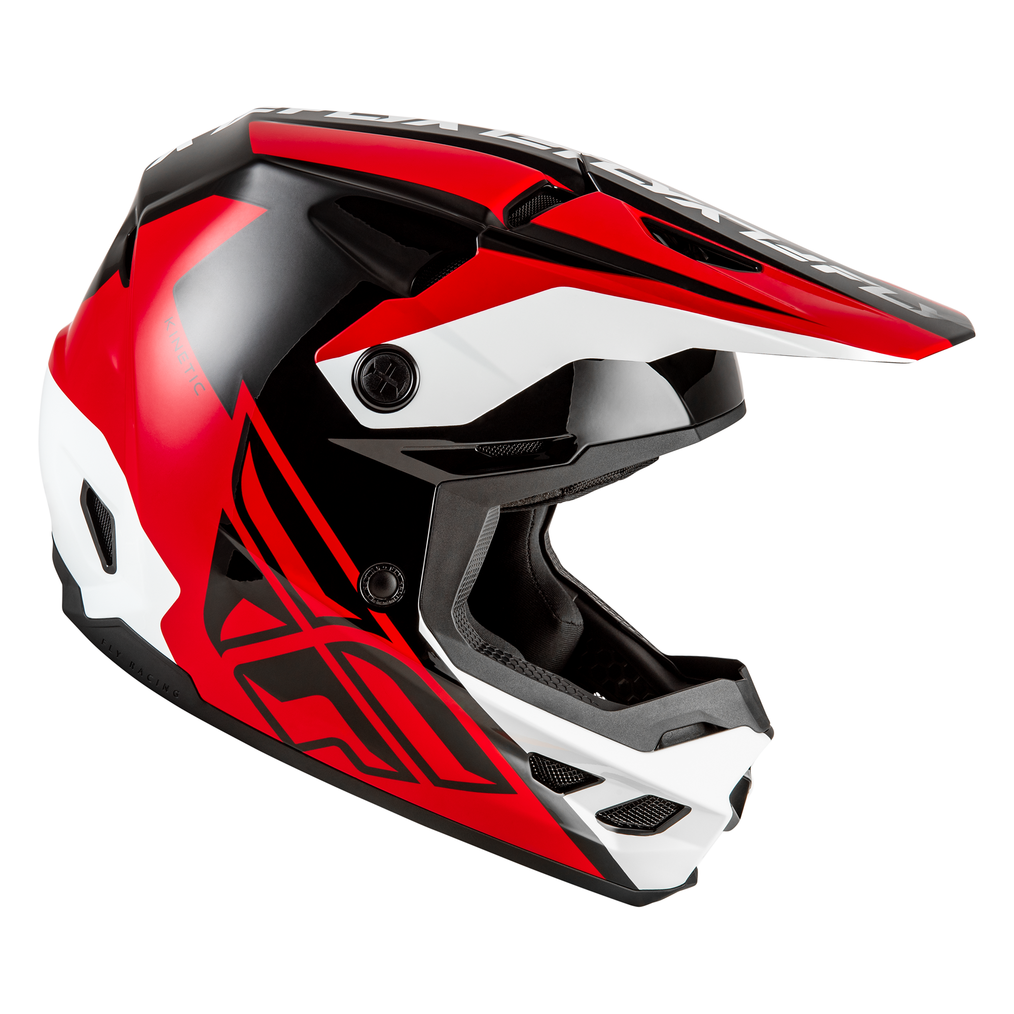 Kinetic Crest Helmet - Red/Black/White