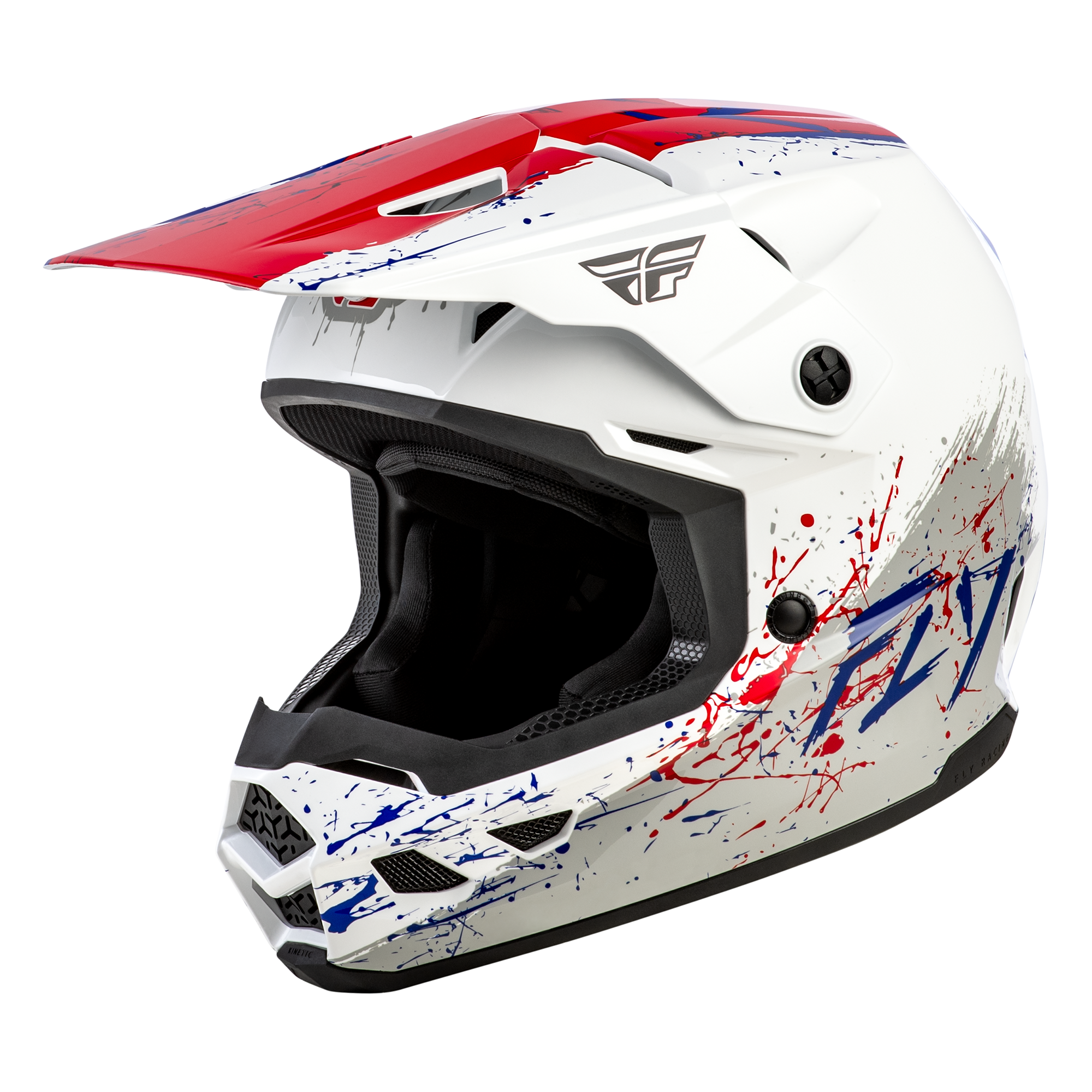 Kinetic Youth Drip Helmet - Red/White/Blue