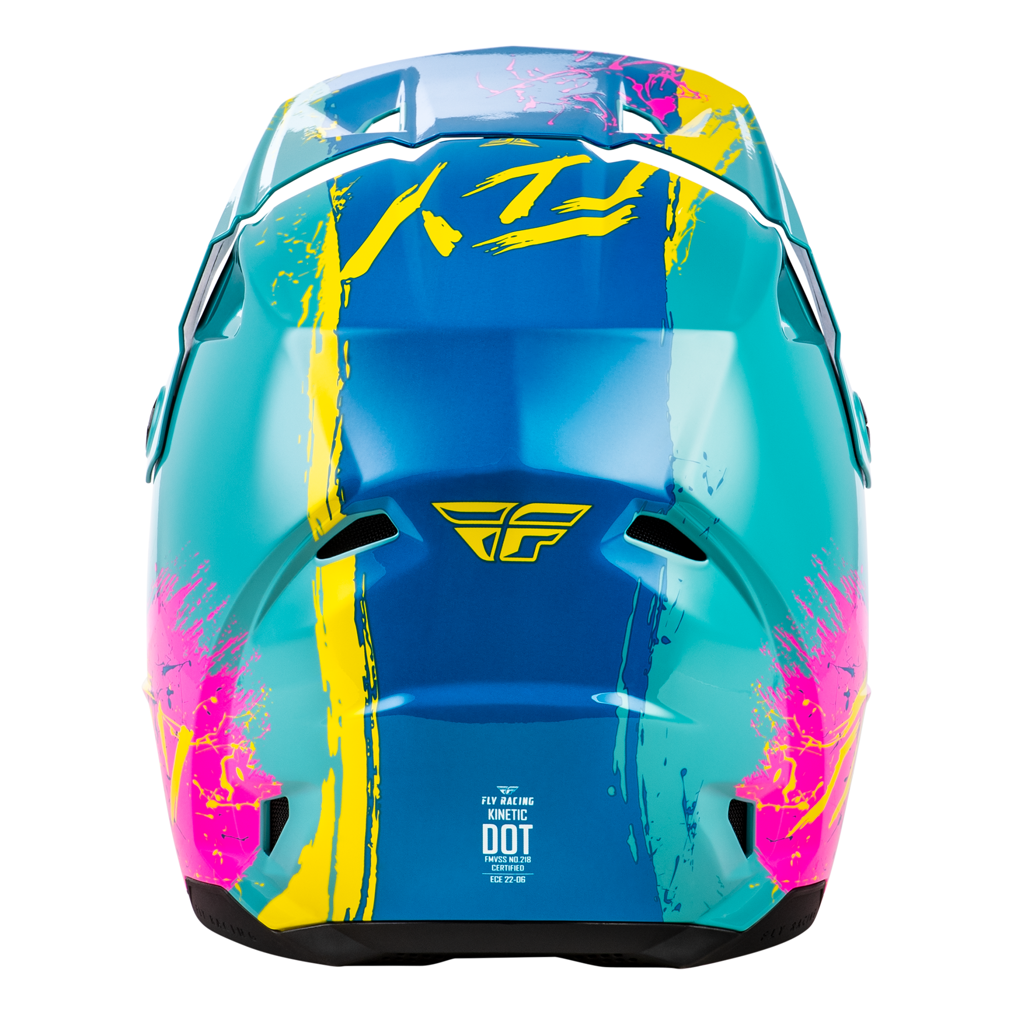 Kinetic Youth Drip Helmet - Turquoise/Pink/Yellow