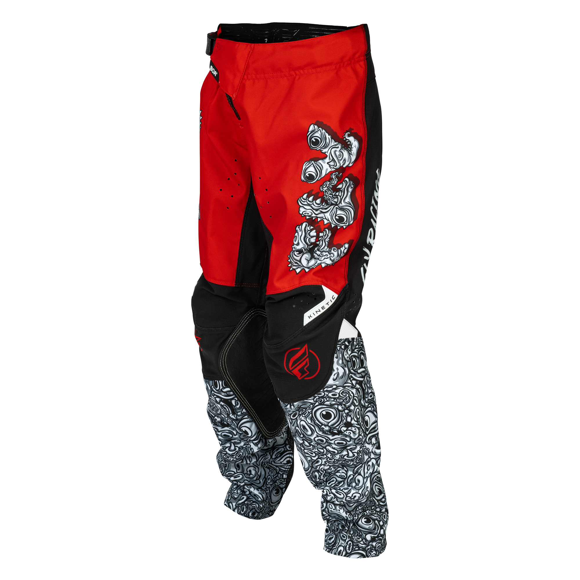 Kinetic 2026 Youth Mutant Pant - Red/White/Black