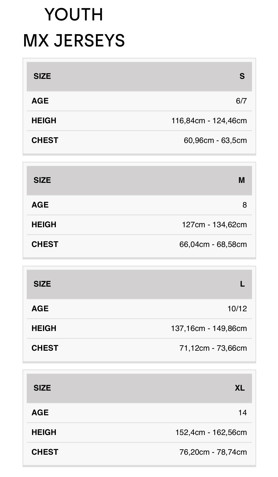 Youth 180 Race Spec Jersey