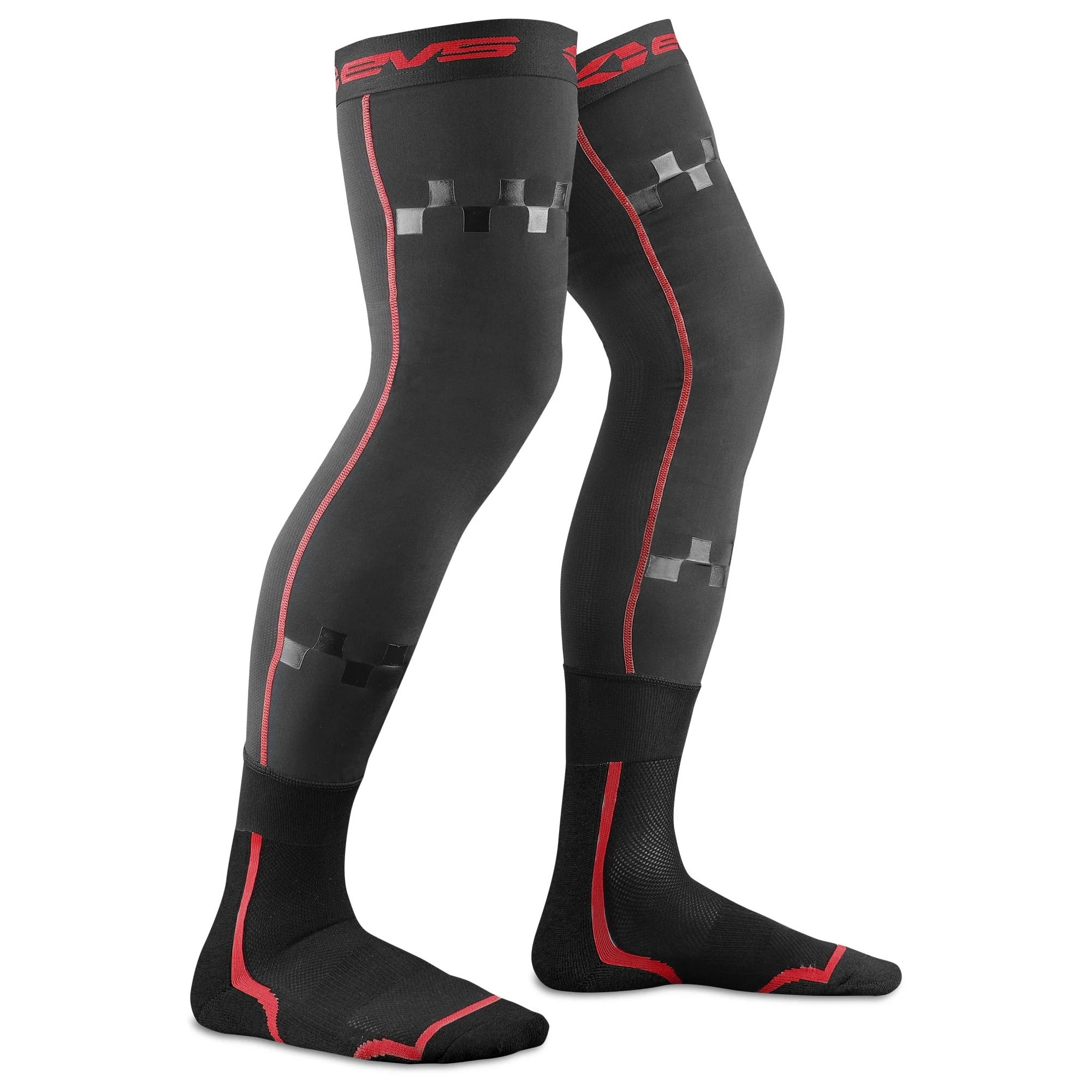 TUG Fusion Knee Brace Liner / Sock Combo Adult - Black/Red