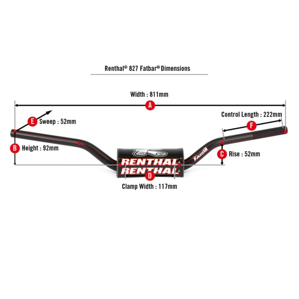 HANDLEBAR FATBAR MX/ENDURO 827 VILLOPOTO/STEWART/KTM 11-16