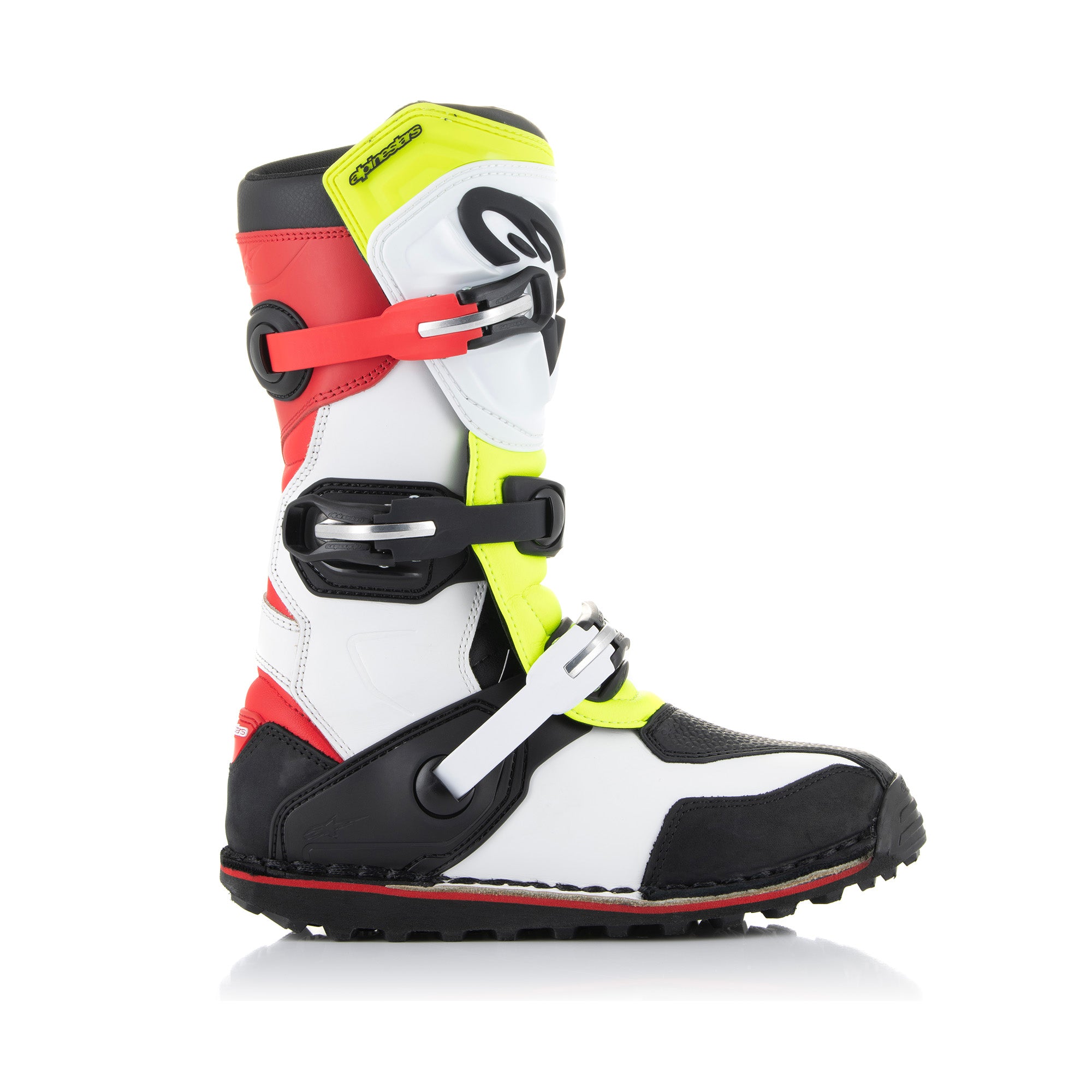 Alpinestars Tech T - White Red Yellow Fluo Black Boots