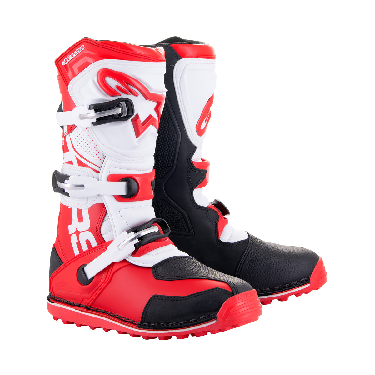 Alpinestars Tech T Boots - Bright Red Black White
