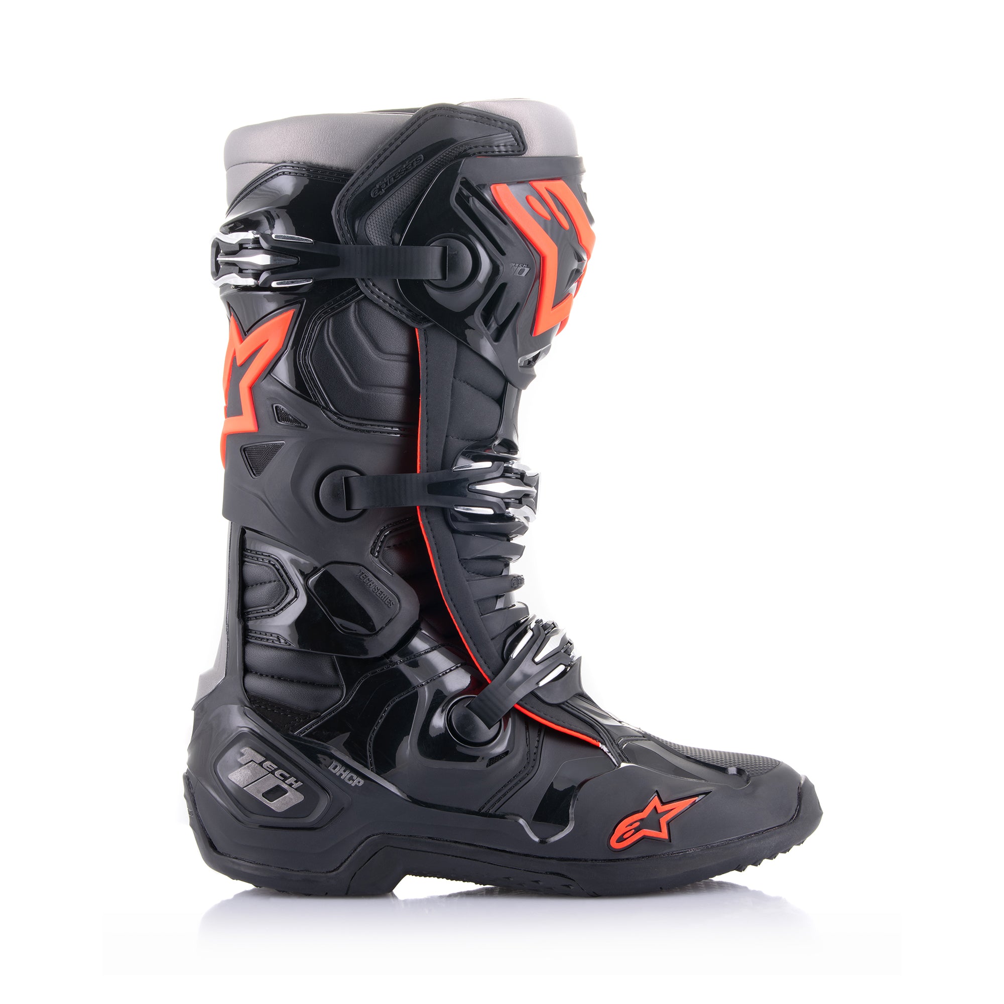 Alpinestars Tech 10 Motocross Boots - Black/Red/Fluorescent