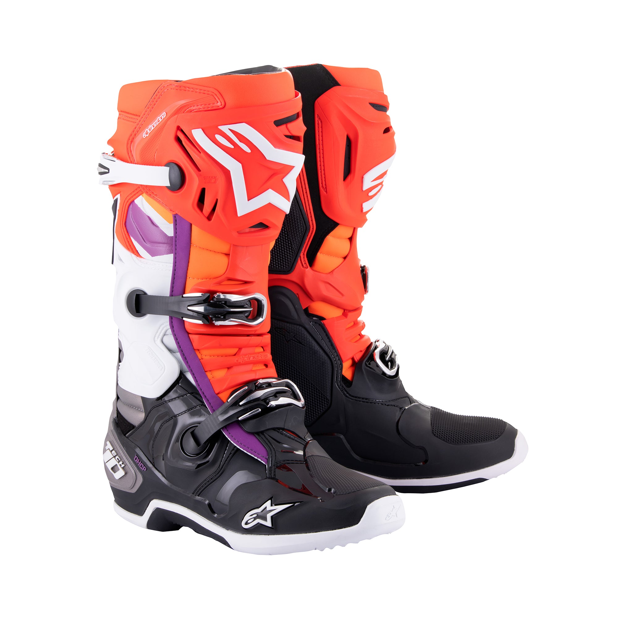Alpinestars Tech 10 - Black Red Fluo Orange Fluo Wht Boots Alpinestars motocross boots