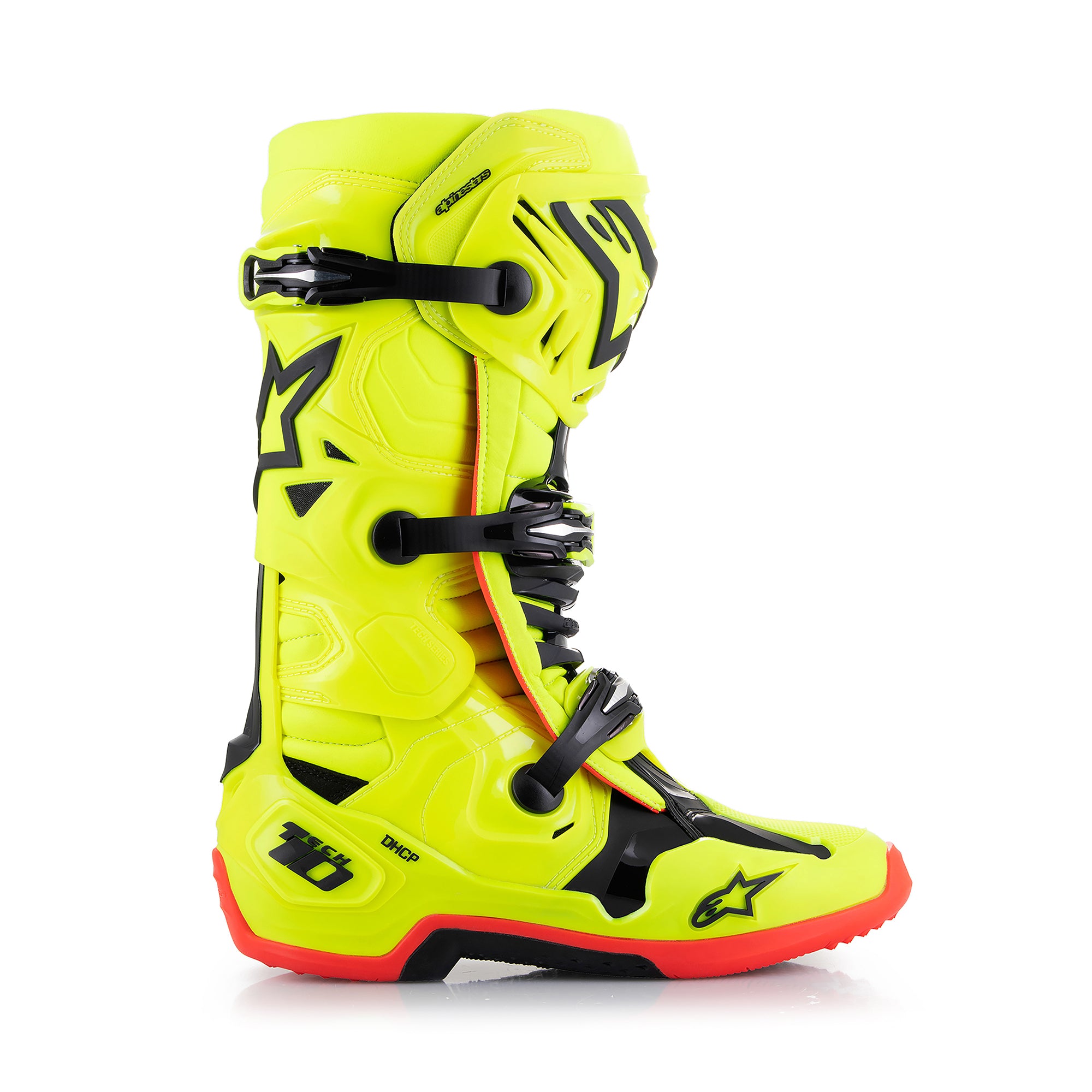 Alpinestars Tech 10 - Yellow Fluo Black Red Fluo Boots