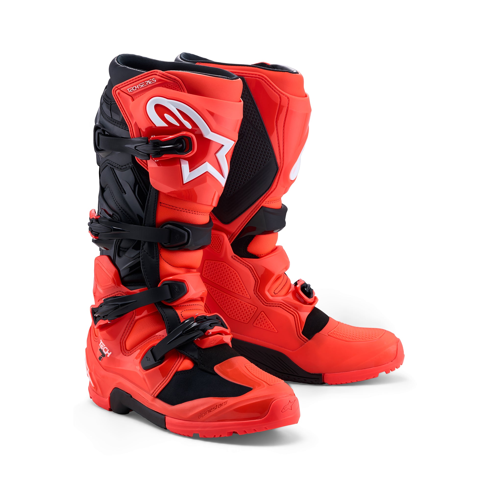 Alpinestars Tech 7 Enduro Boots - Red Fluo Black