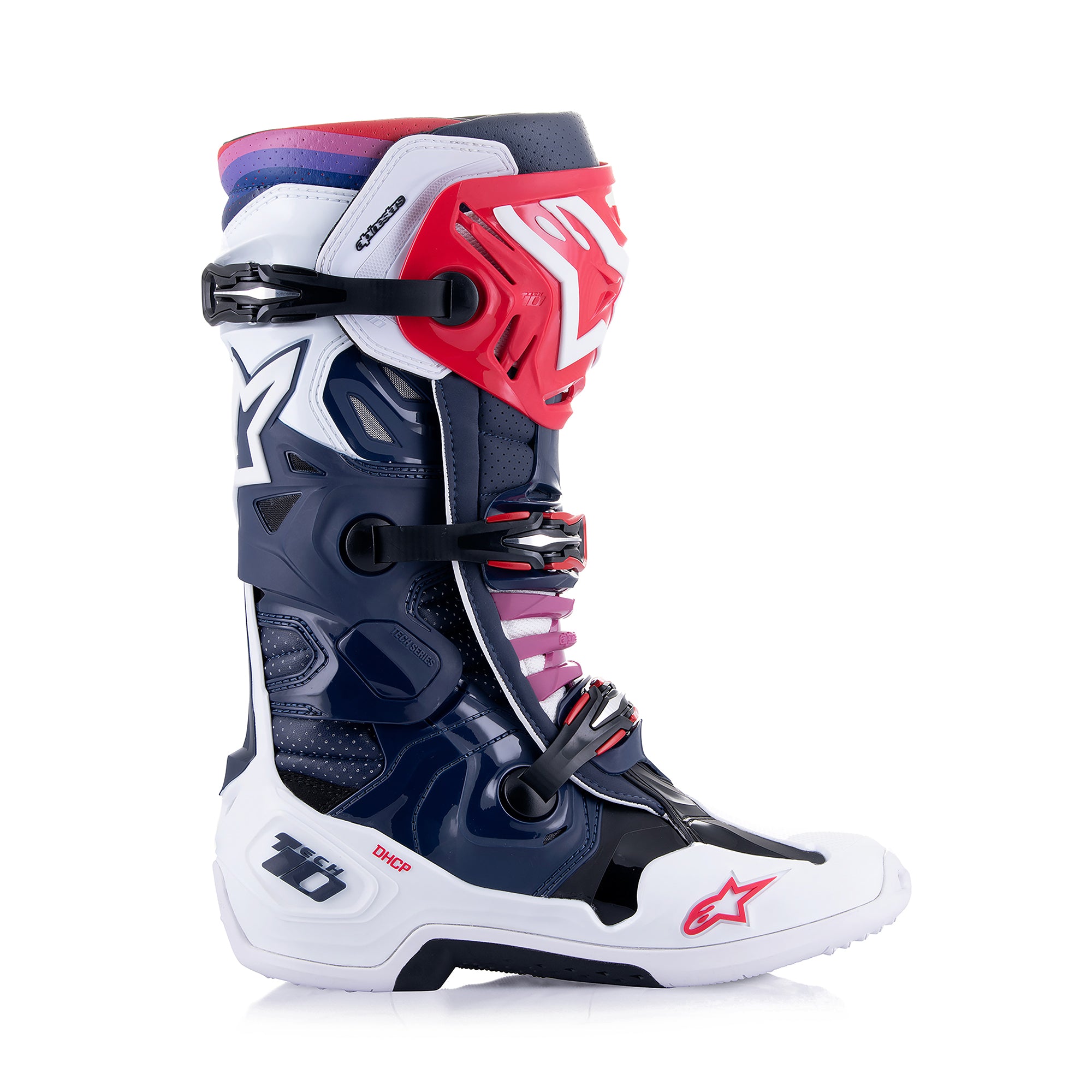 Alpinestars Tech 10 Supervented - Night Navy White Rainbow Boots