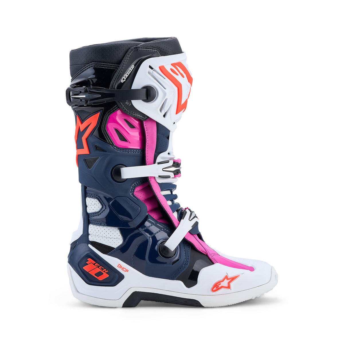 Alpinestars Tech 10 Supervented Boots - Dark Blue White Black Fuxia - view 2