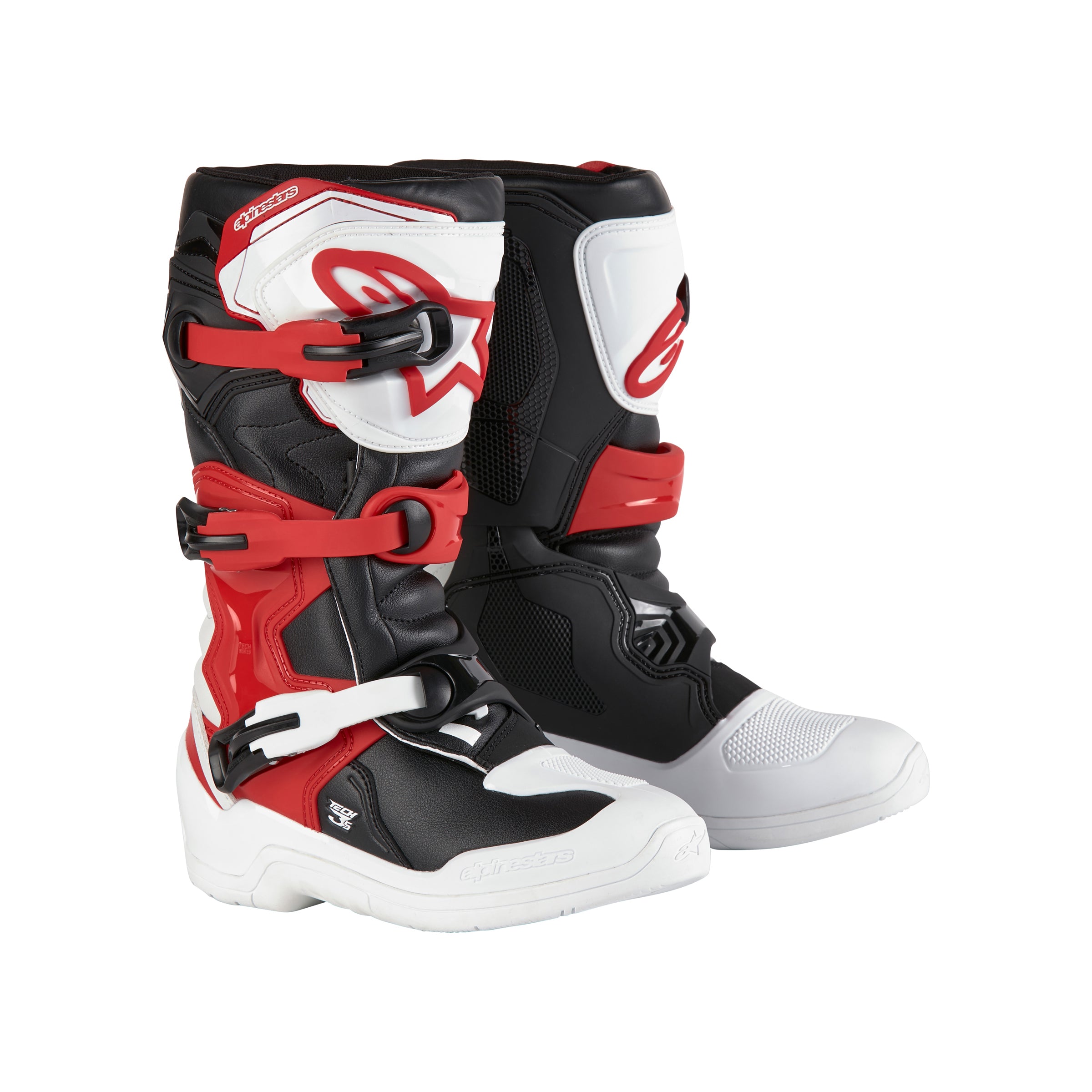 Alpinestars Tech 3S Youth - White Black Bright Red Boots
