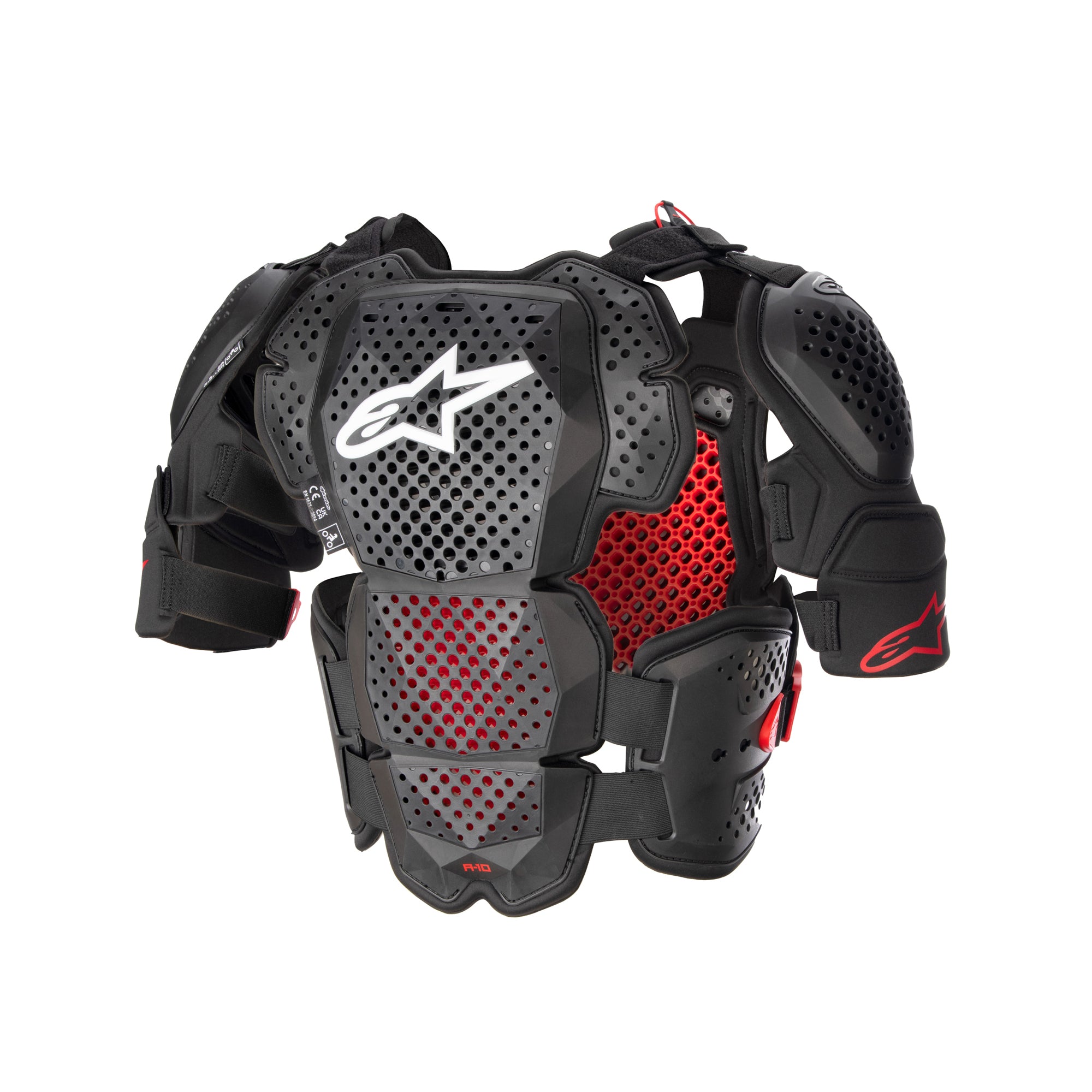 Alpinestars A-10 V2 Full Chest Protector - Anthracite Black Red