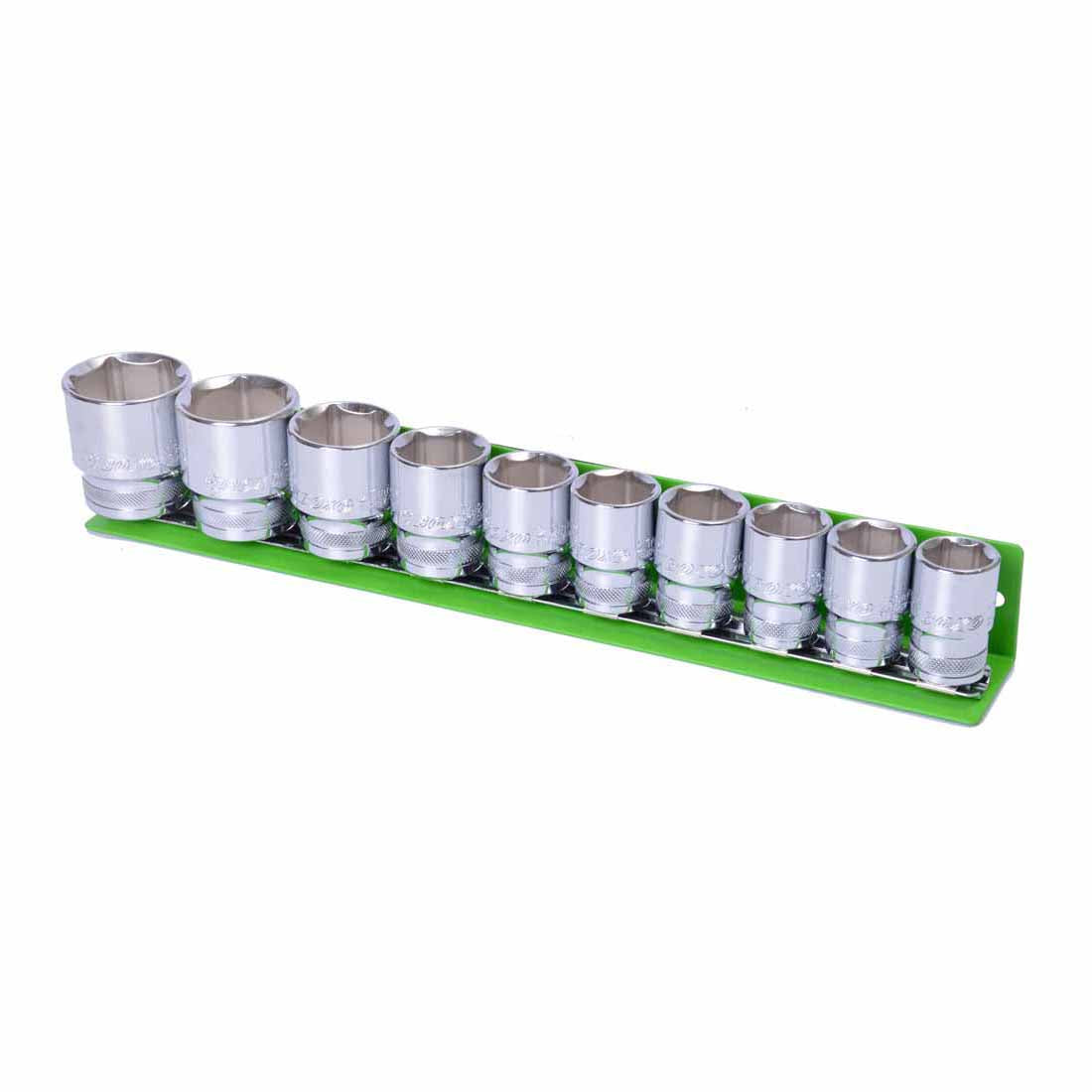 BOXO 10Pc 1/2" Magnetic L-Type Socket Tray - Green or Red