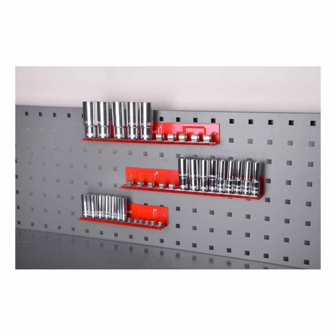 BOXO 14Pc 3/8" Magnetic L-Type Socket Tray - Green or Red