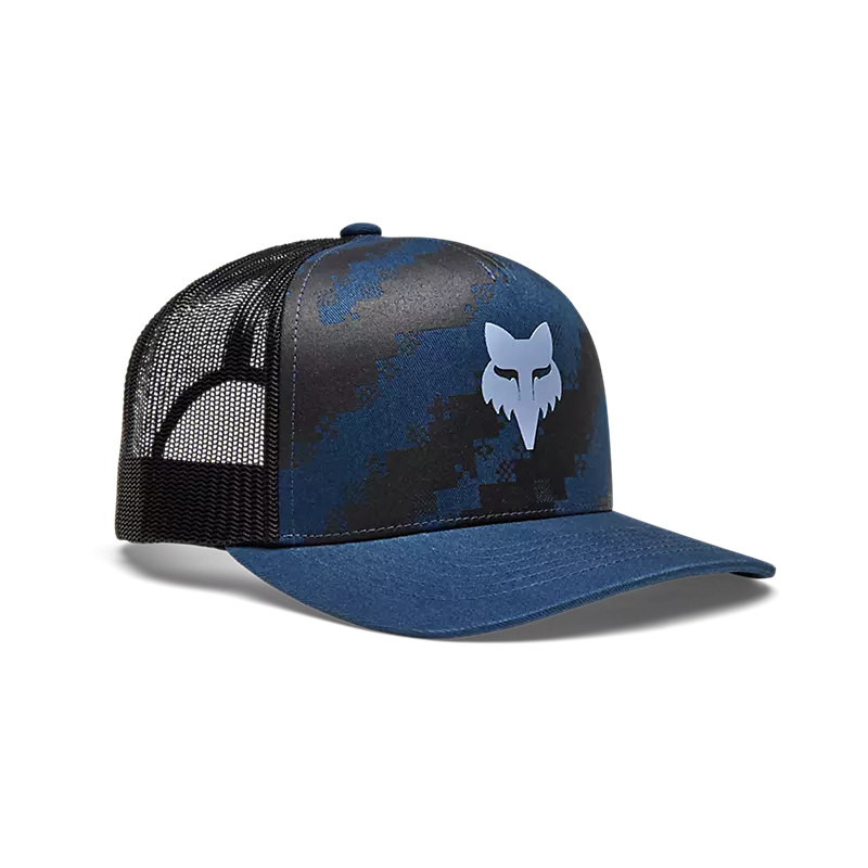 Fox Image Trucker Hat - Twilight Blue