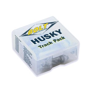 HUSQVARNA TC/FC Track Pack Fastener Kit components spread out on white background.
