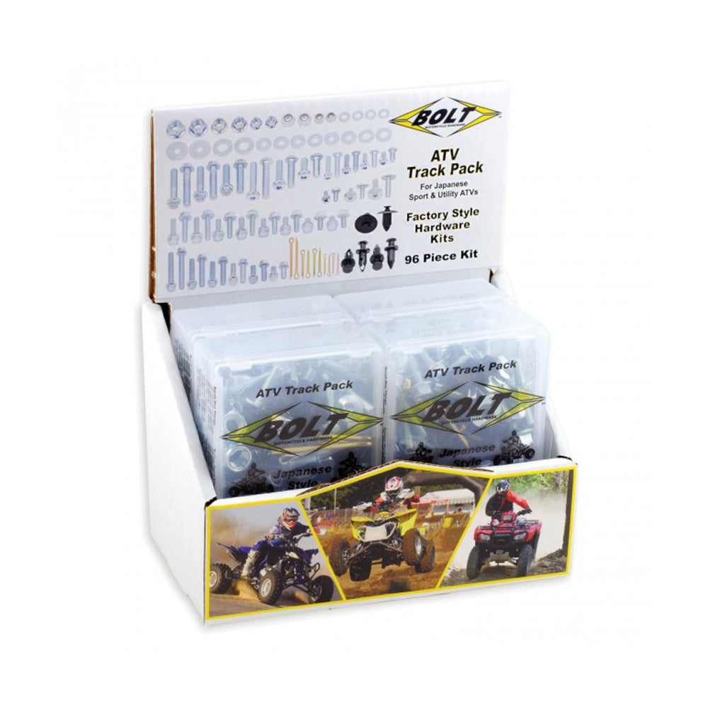 BOLT ATV STYLE TRACK PACK FASTENER KIT 6PC BOX SET