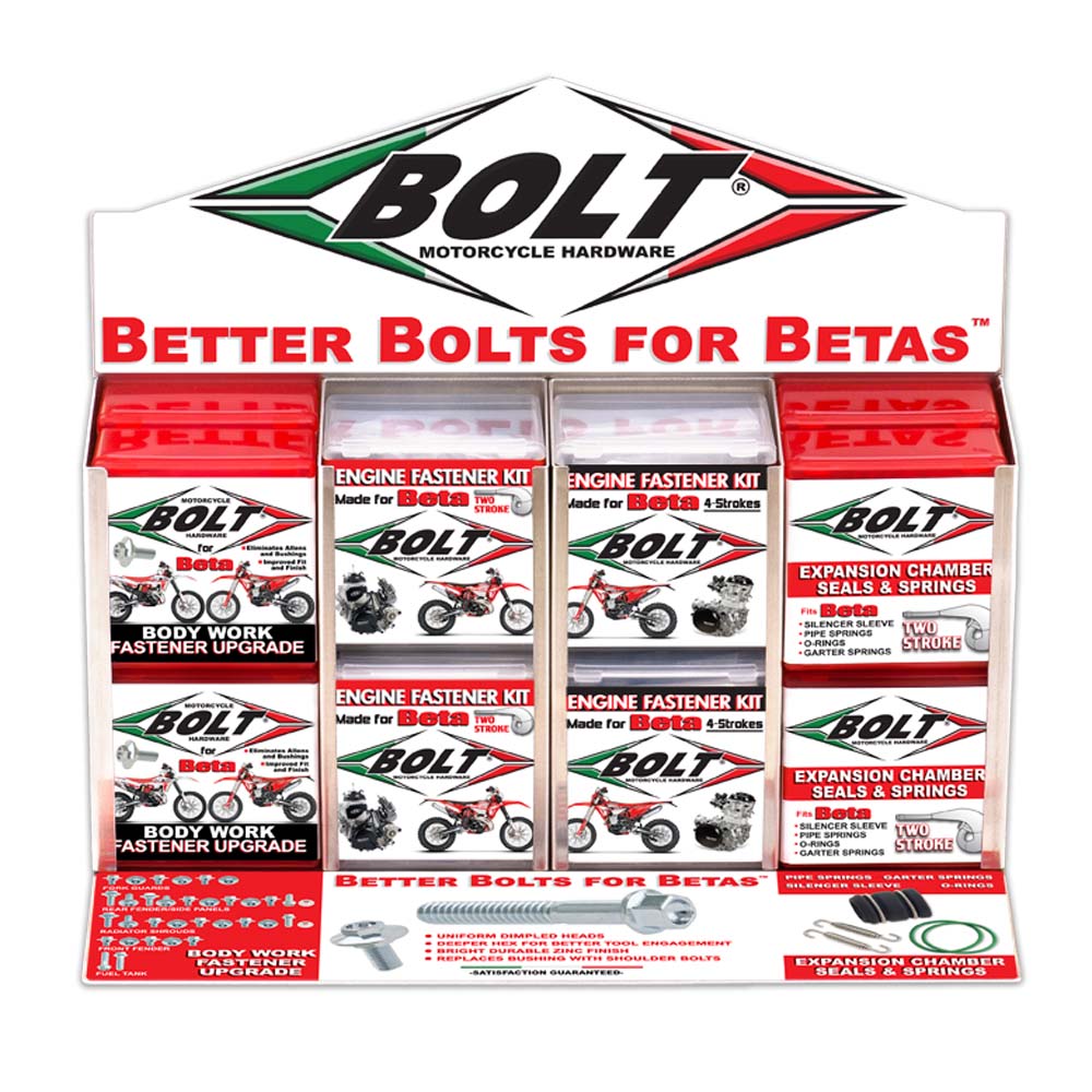 BOLT BETA DISPLAY WILL HOLD X4 BET-1300124, X2 E-BT2-13, X2 E-BT4-15, X4 BET.EX.2T13