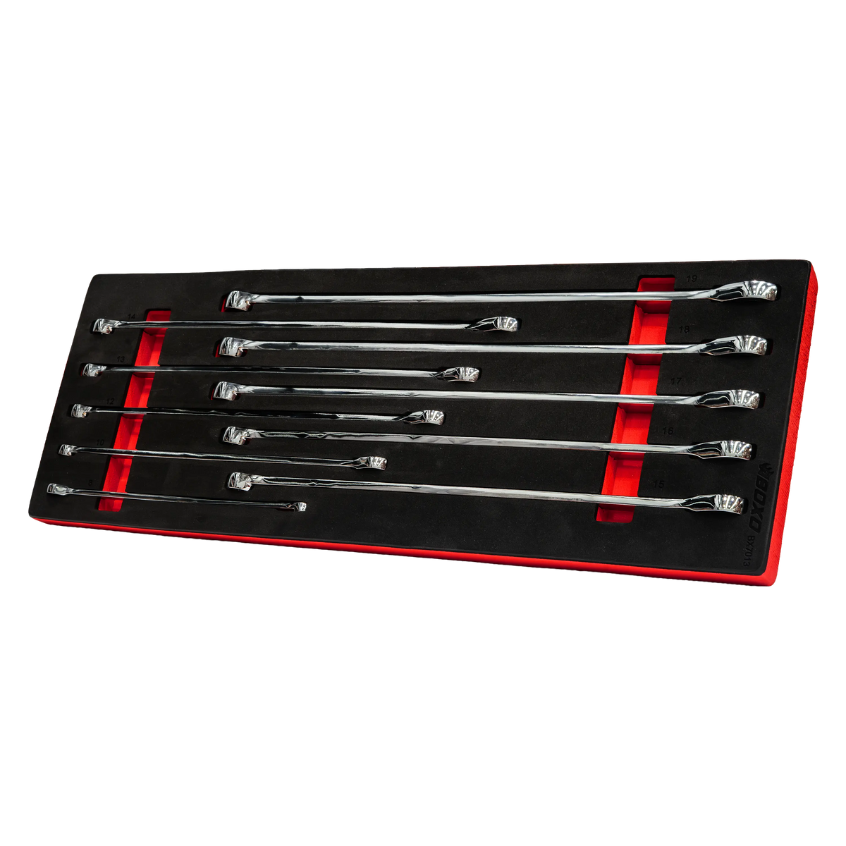 BOXO 10Pc XL 90T Double Ring Ratchet/Fixed Spanner Set
