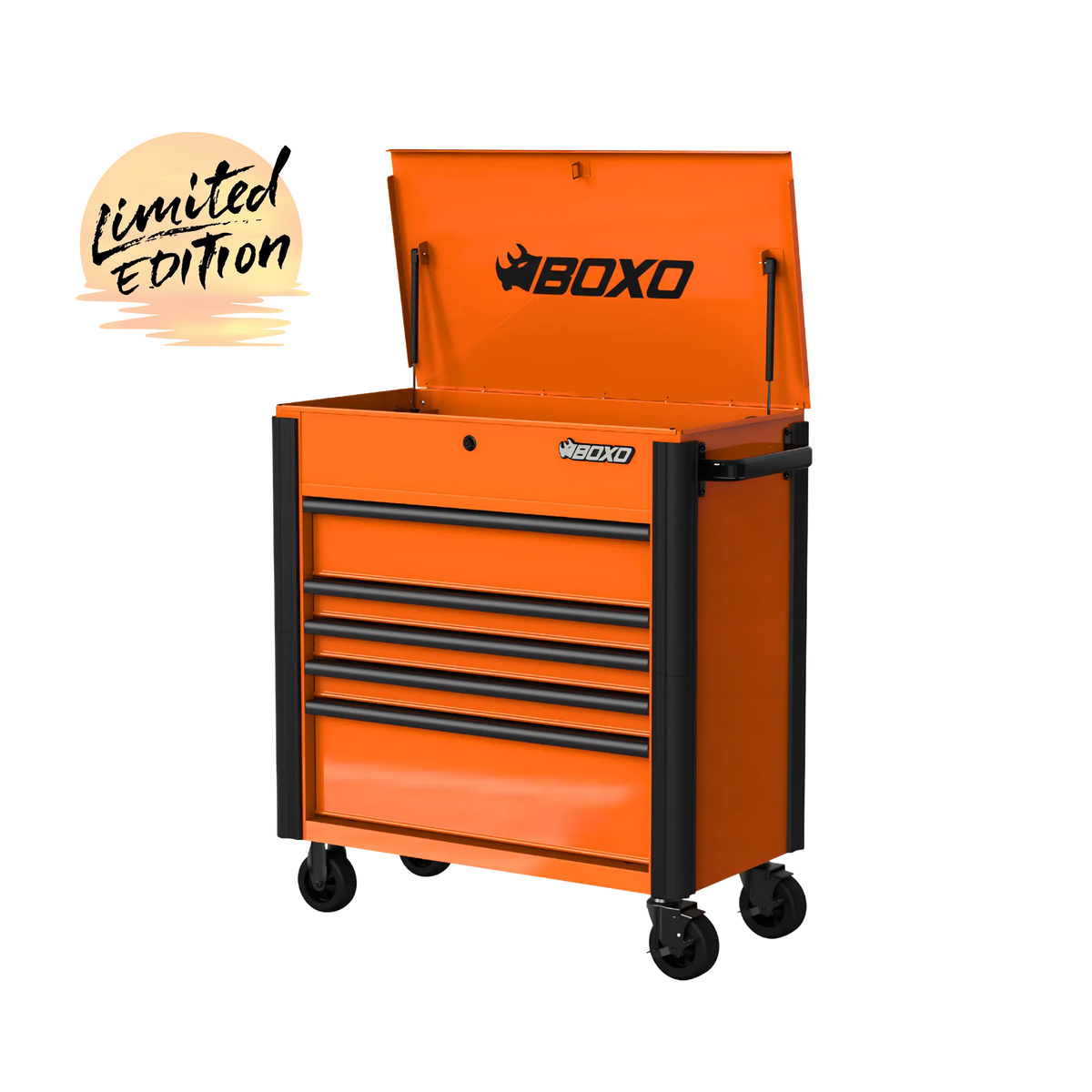 BOXO 37” 5 Drawer Service Cart (Limited Edition Orange)