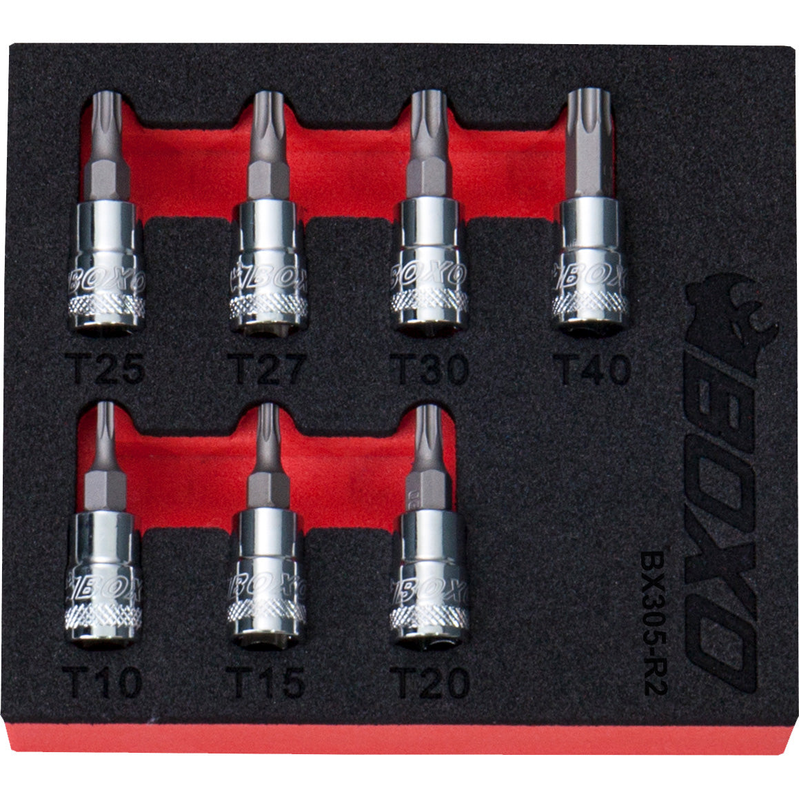 BOXO 7Pc 1/4" Torx Bit Socket Set