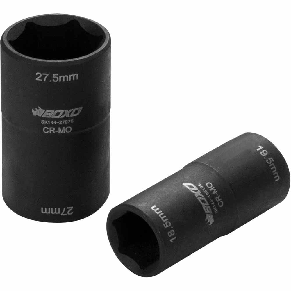 BOXO 5Pc 1/2" 6Pt Oversized Flip Impact Socket Set