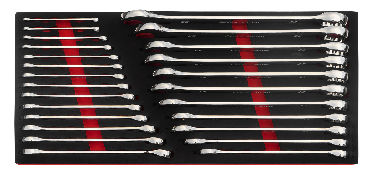 BOXO 41" 19 Drawer Toolbox Stack with FREE Master Spanner Set, Master Plier Set & Wall Clock