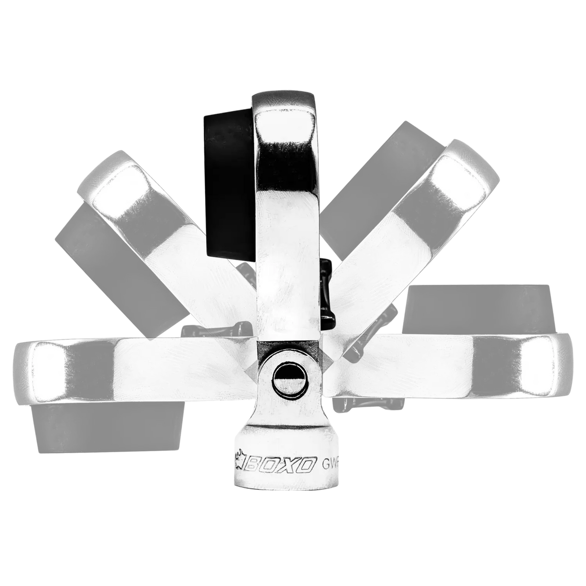 BOXO 8Pc 3/8" Flex-Head Reversible Deep Box Ratcheting Wrench Heads