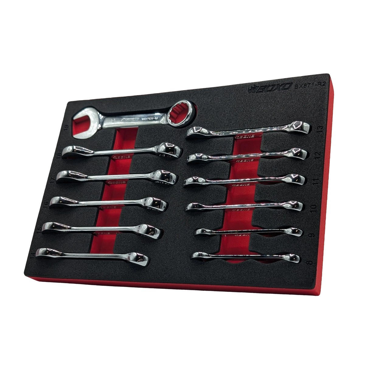 BOXO 12 Pc Stubby Combination Spanner Set