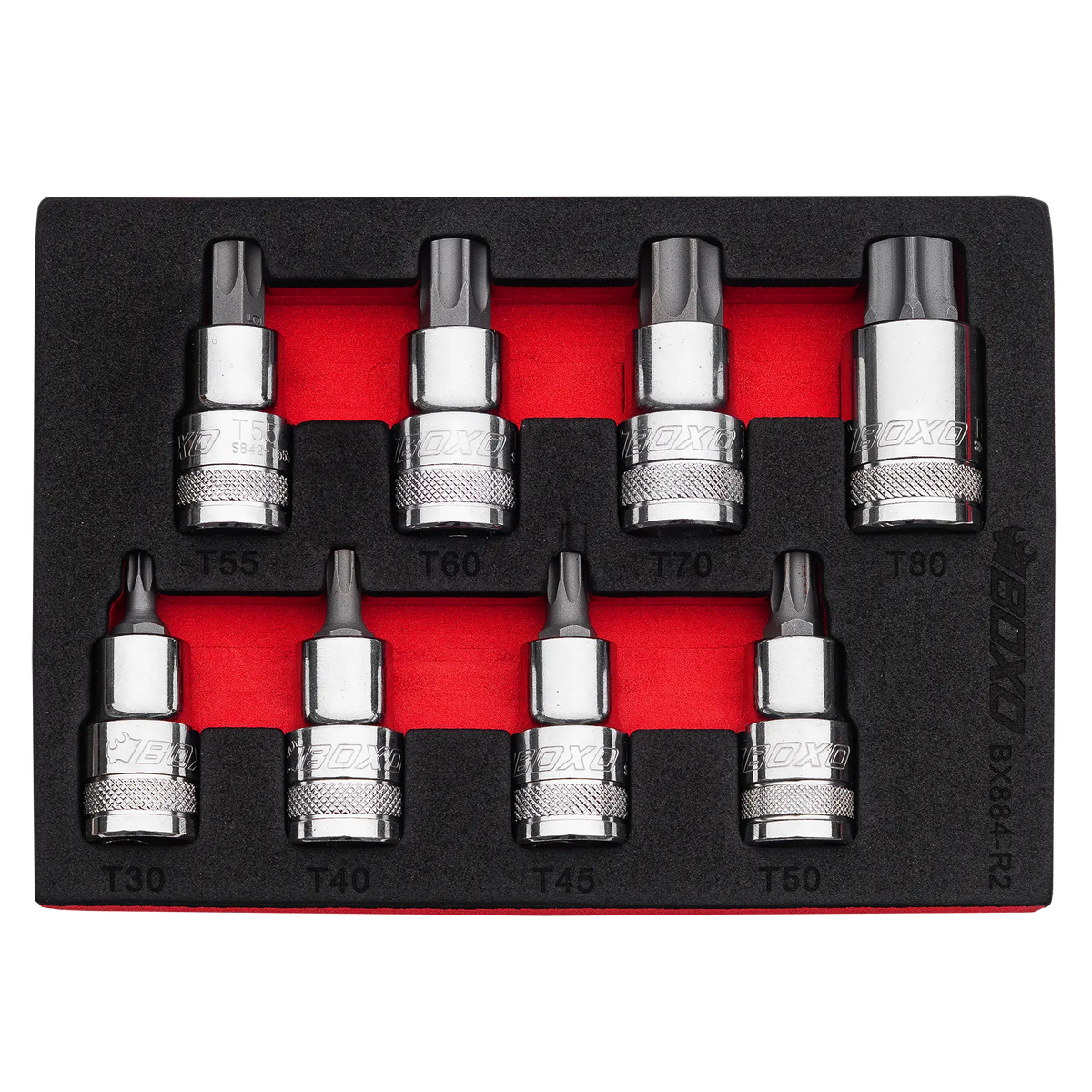 BOXO 8Pc 1/2" Torx Bit Socket Set