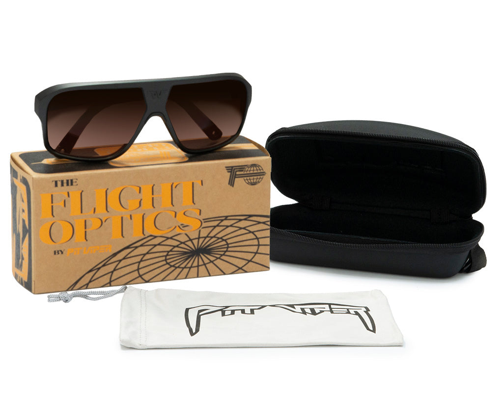 / Brown Fade | The Exec Flight Optics with a brown fade lens from Pit Viper Sunglasses